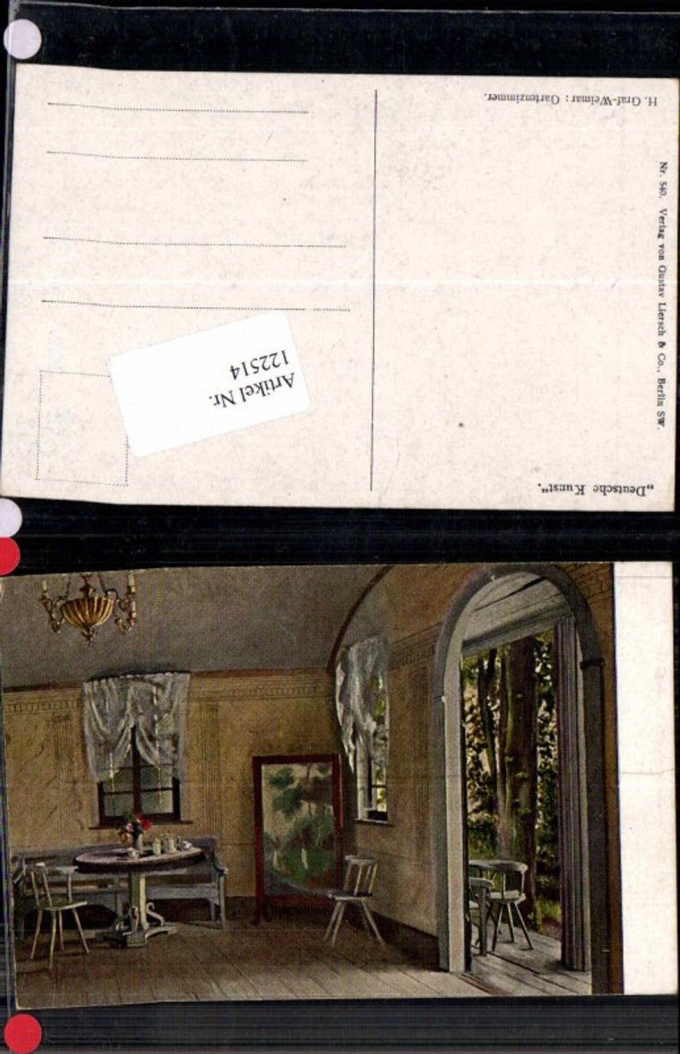 122514, H. Graf Weimar Garden Room pub German Art 540