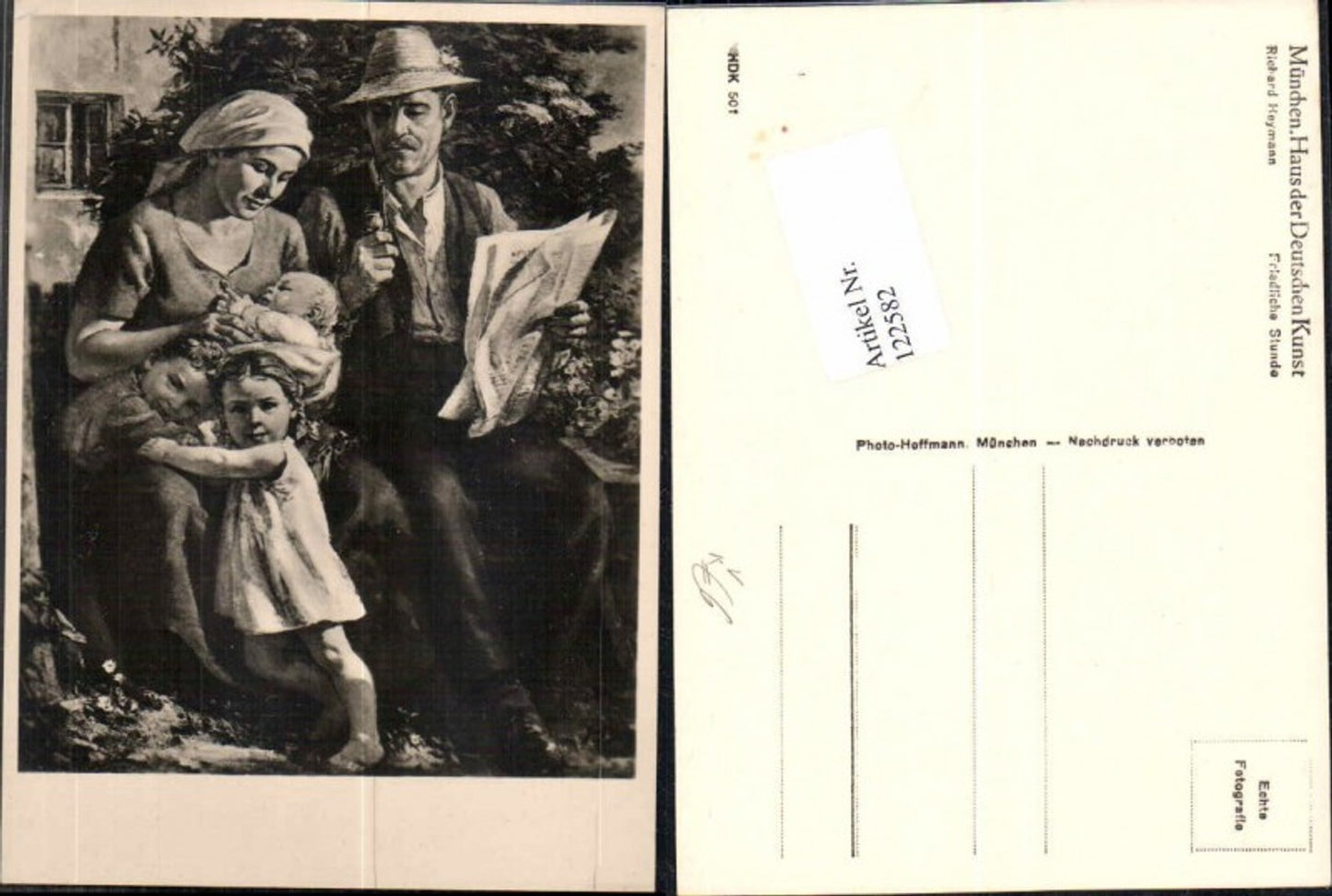 122582,Haus der Deutschen Kunst HDK 501 Richard Heymann Friedliche Stunde Photo Hoffmann