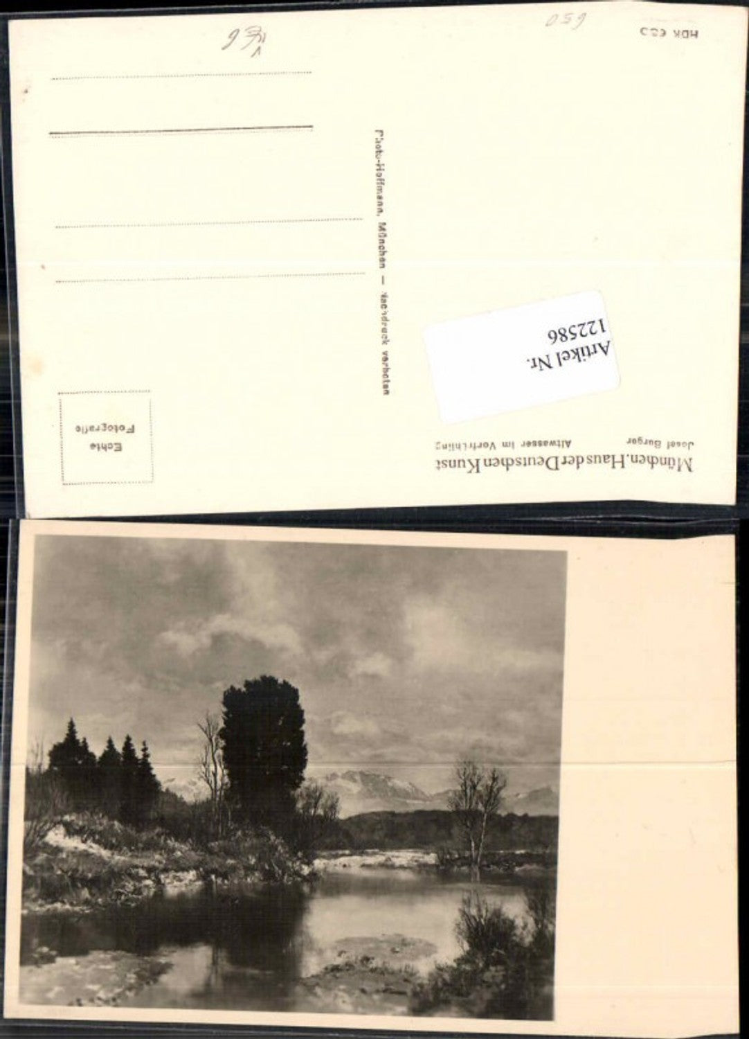 122586, House of German Art HDK 650 Josef Burger Altwasser in early spring Photo Hoffmann