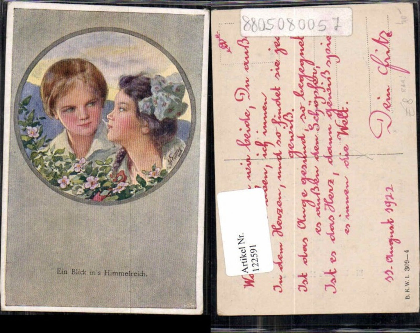 122591,Karl Feiertag Himmelteich Kinder Tolle seltene Karte B.K.W.I 309-4