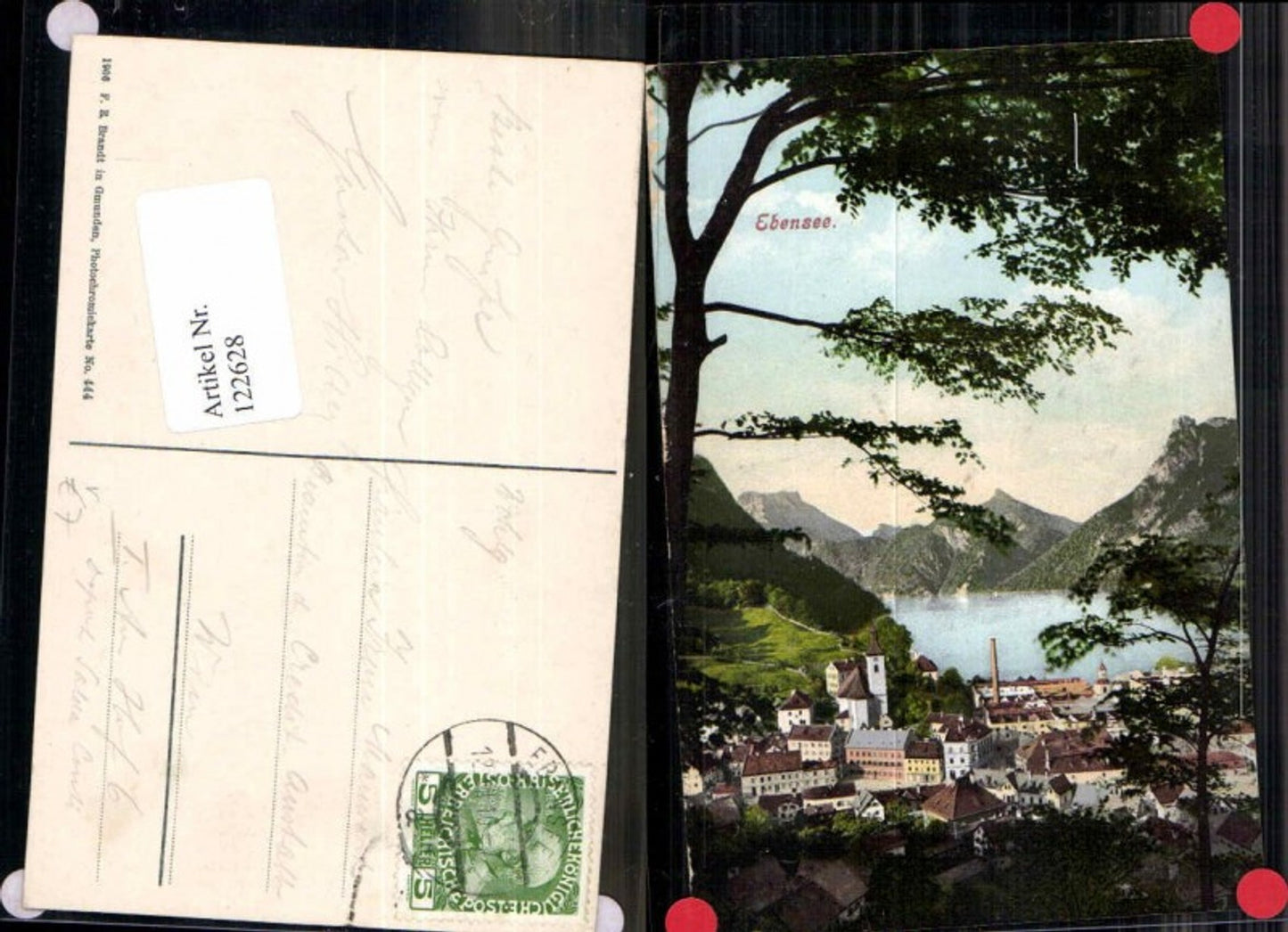 122628,Ebensee Tolle Ansicht auf den Ort Brandt 444