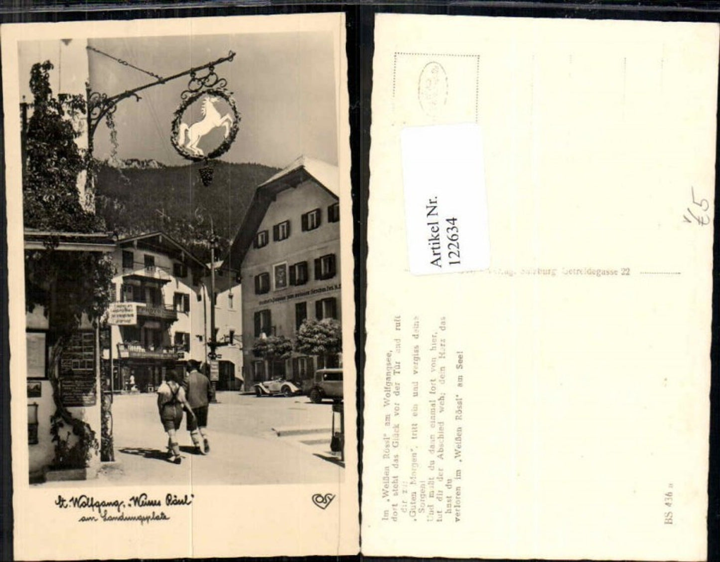 122634,St Wolfgang Gasthaus Weisses Rössl Oldtimer pub Cosy 436a