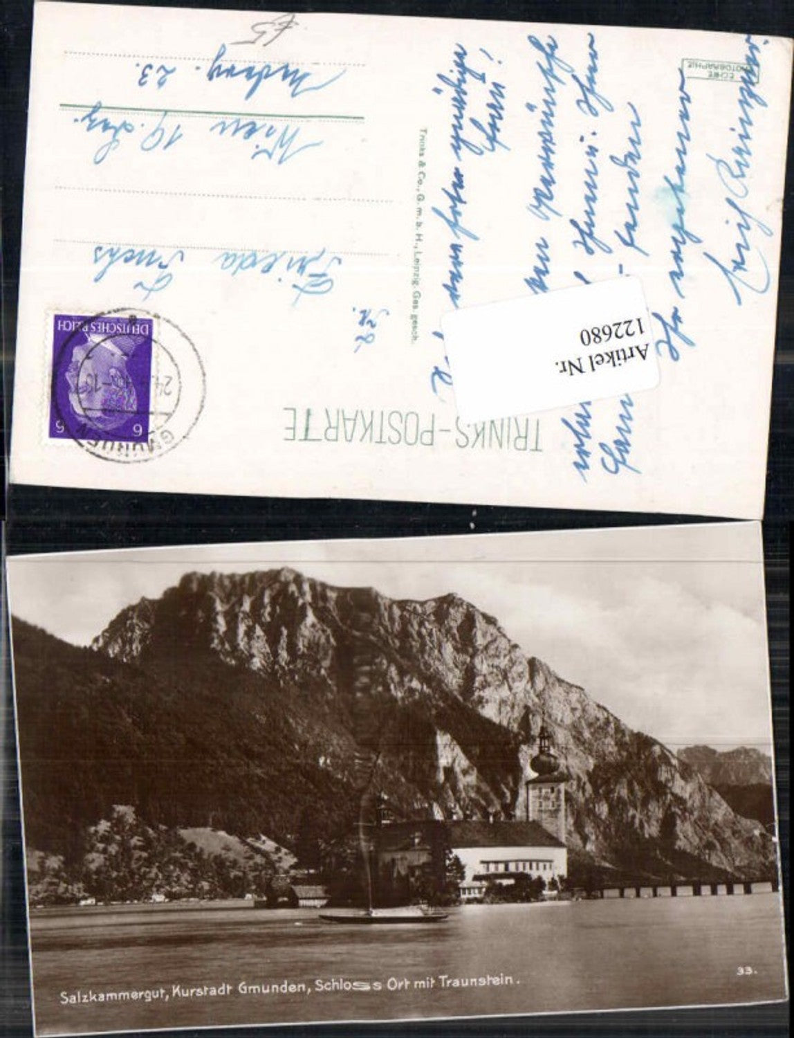 122680,Gmunden am Traunsee Schloss Ort Traunstein pub Trinks AK 33