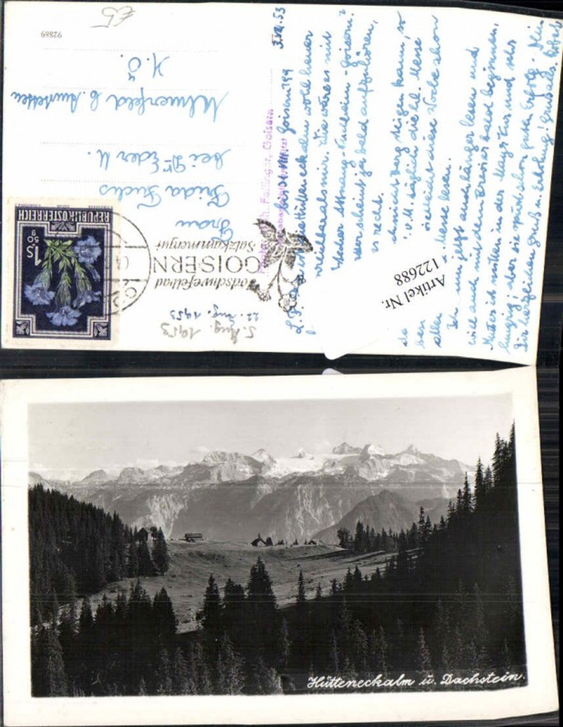 122688,Hütteneckalm m. Dachstein bei Gosau Hallstatt