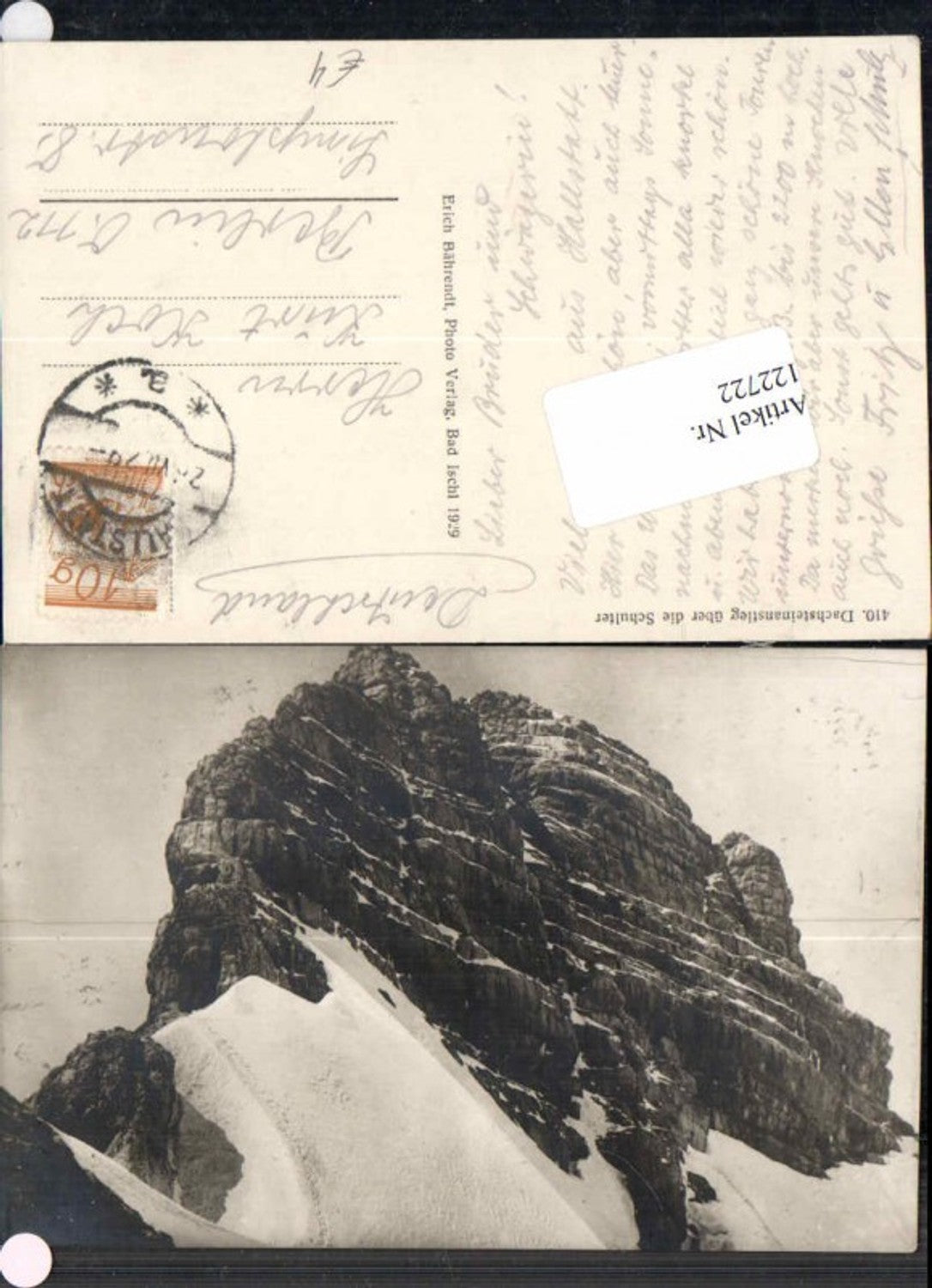 122722,Dachstein Dachsteingebiet Hallstatt Gosau 1928