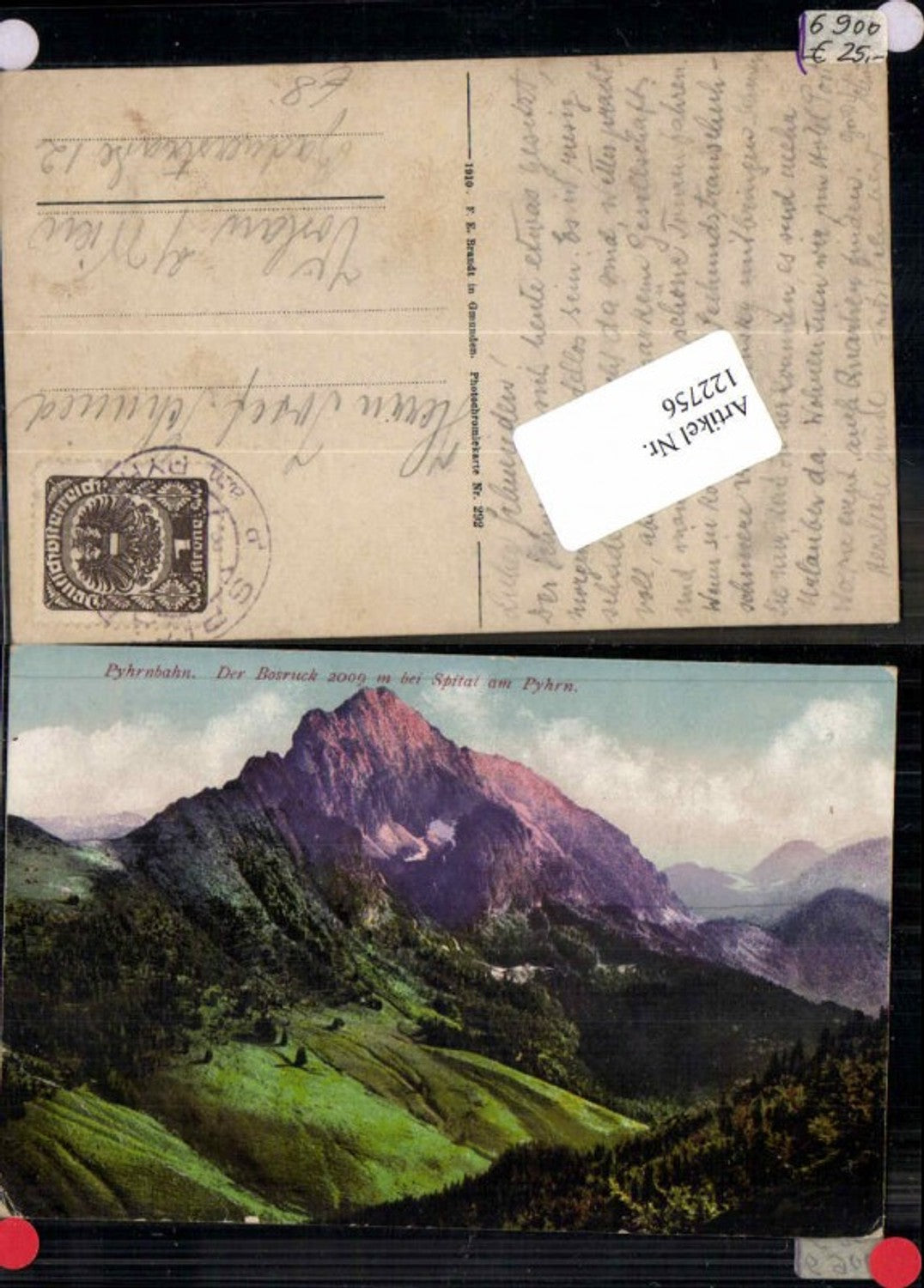 122756,Pyhrnbahn Bosruck bei Spital a.d. Pyhrn Windischgarsten Brandt 292 Tolle AK