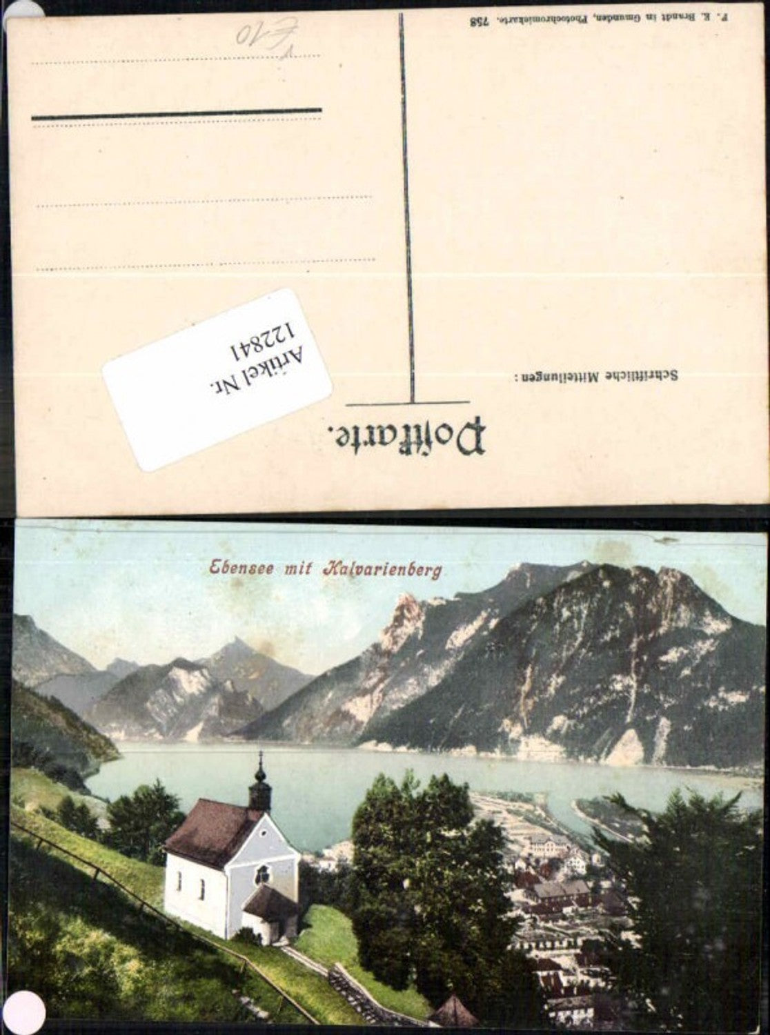 122841,Ebensee m. Kalvarienberg pub Brandt 758