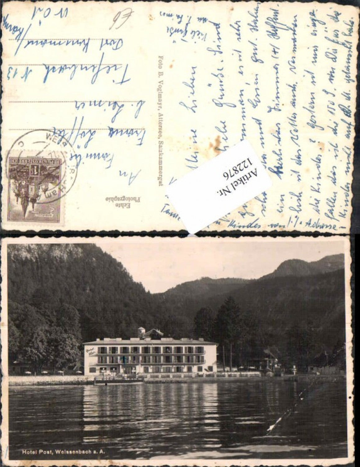 122876,Hotel Post am Attersee bei Weissenbach 1935