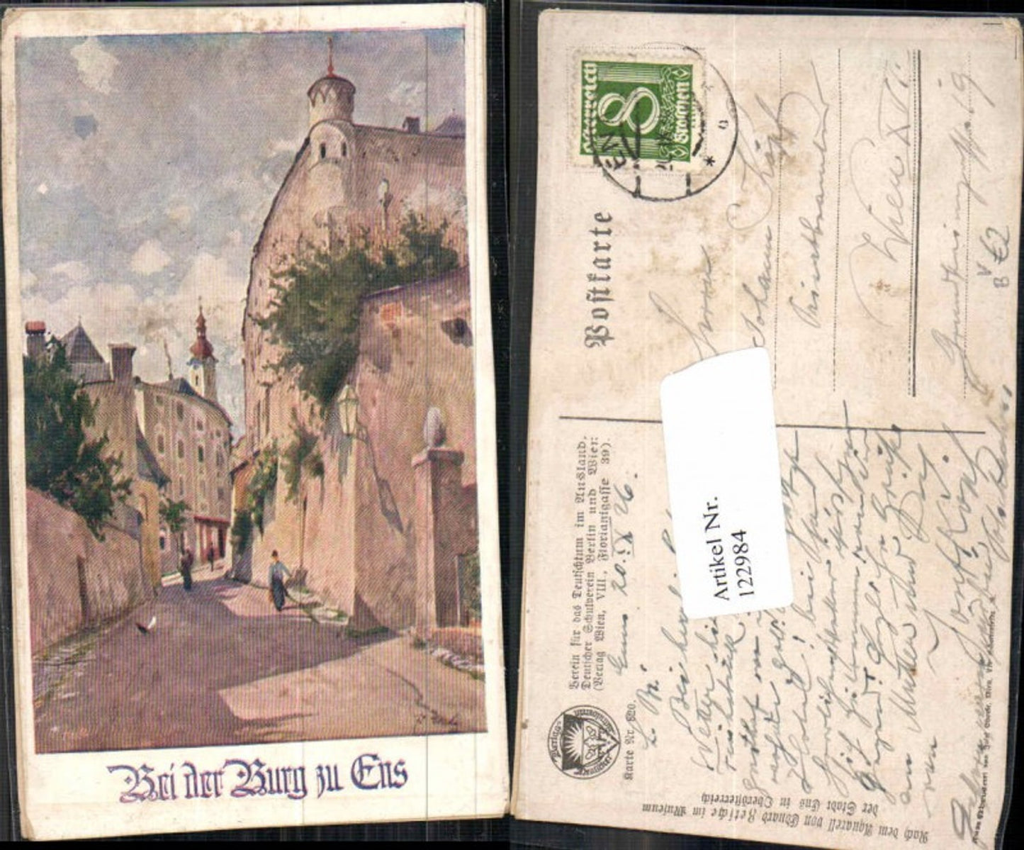 122984,Dt Schulverein 820 Enns Bei der Burg in Ens