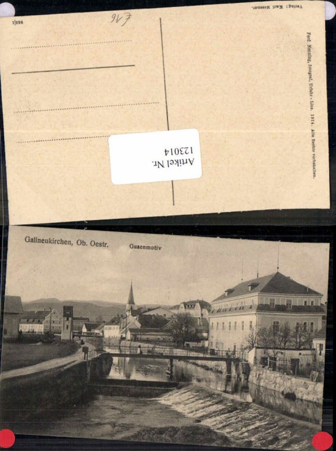 123014,Gallneukirchen bei Linz a.d. Donau Gusenpartie Detailansicht 1910