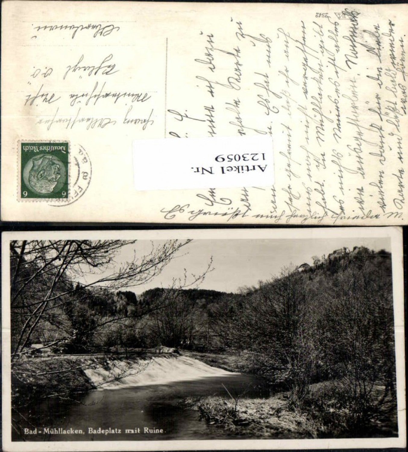 123059,Bad Mühllacken bei Feldkirchen a.d. Donau Badeplatz m. Ruine Ober Wallsee