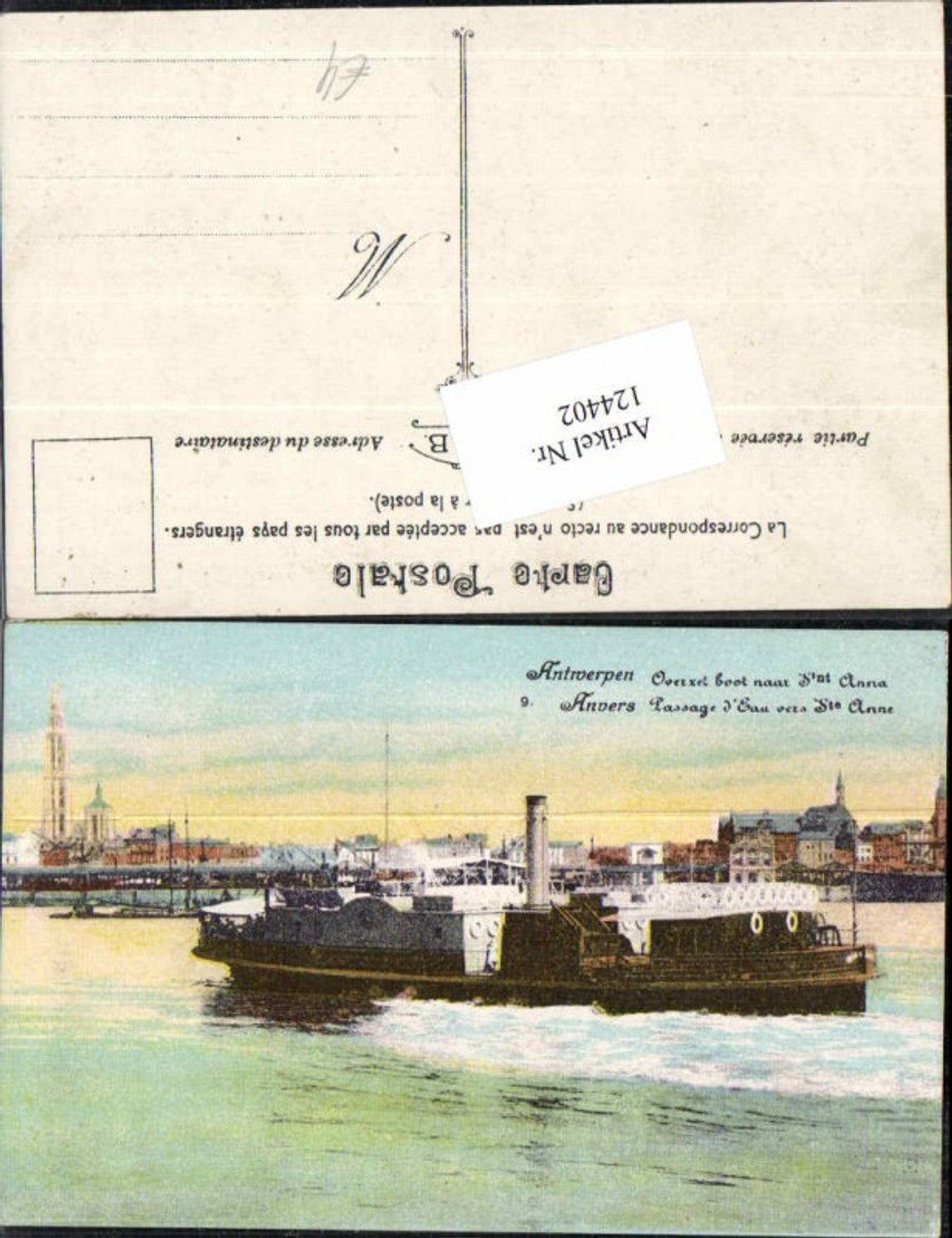 124402,Anvers Antwerpen St Anna Dampfer Schiff