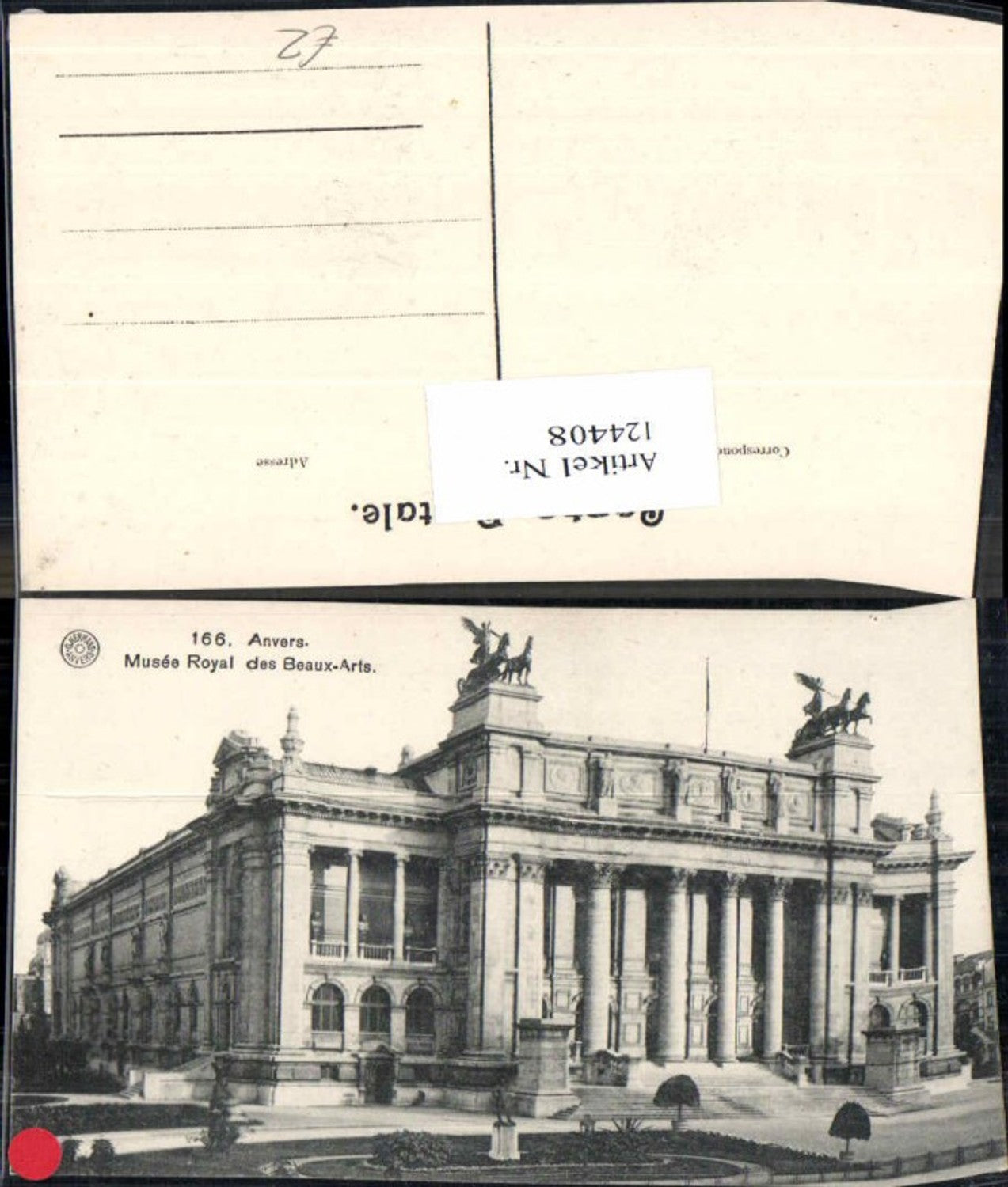 124408,Anvers Antwerpen Musee Royal des Beaux Arts