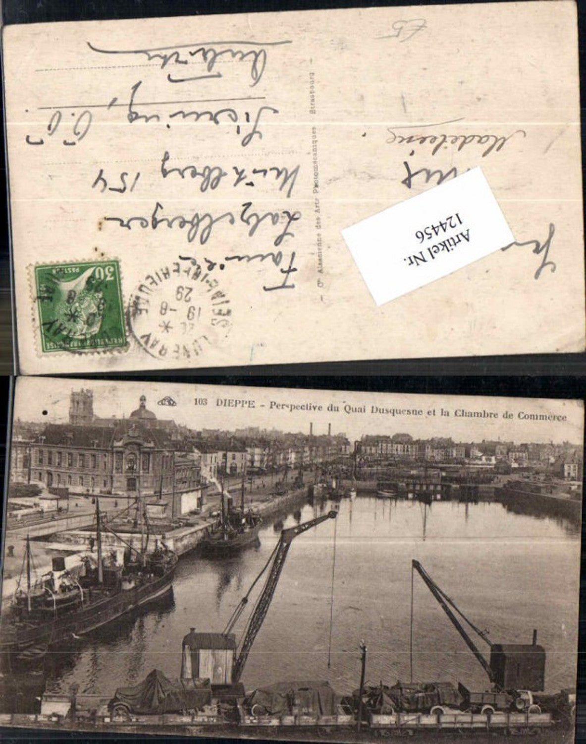 124456,Dieppe Quai Hafewn Kran Kräne