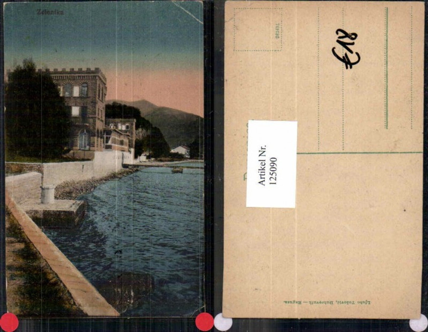 125090,Zelenika Partie am Hotel 1915