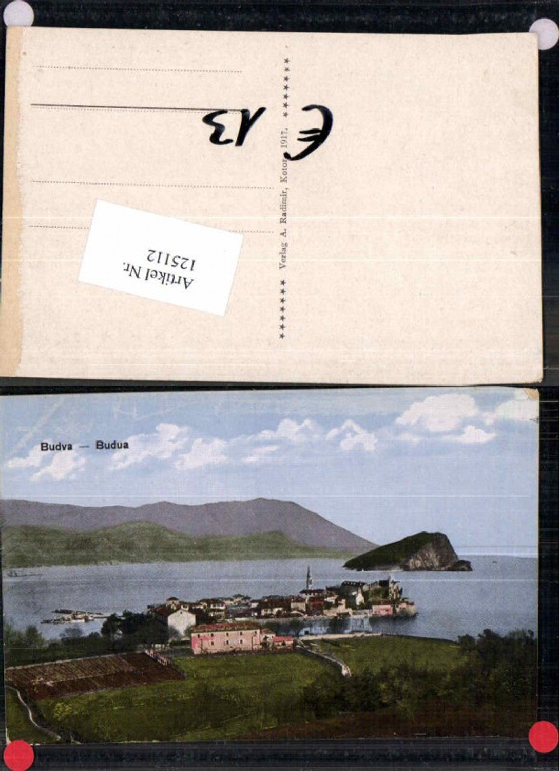 125112,Budua Budva Tolle Karte um 1917