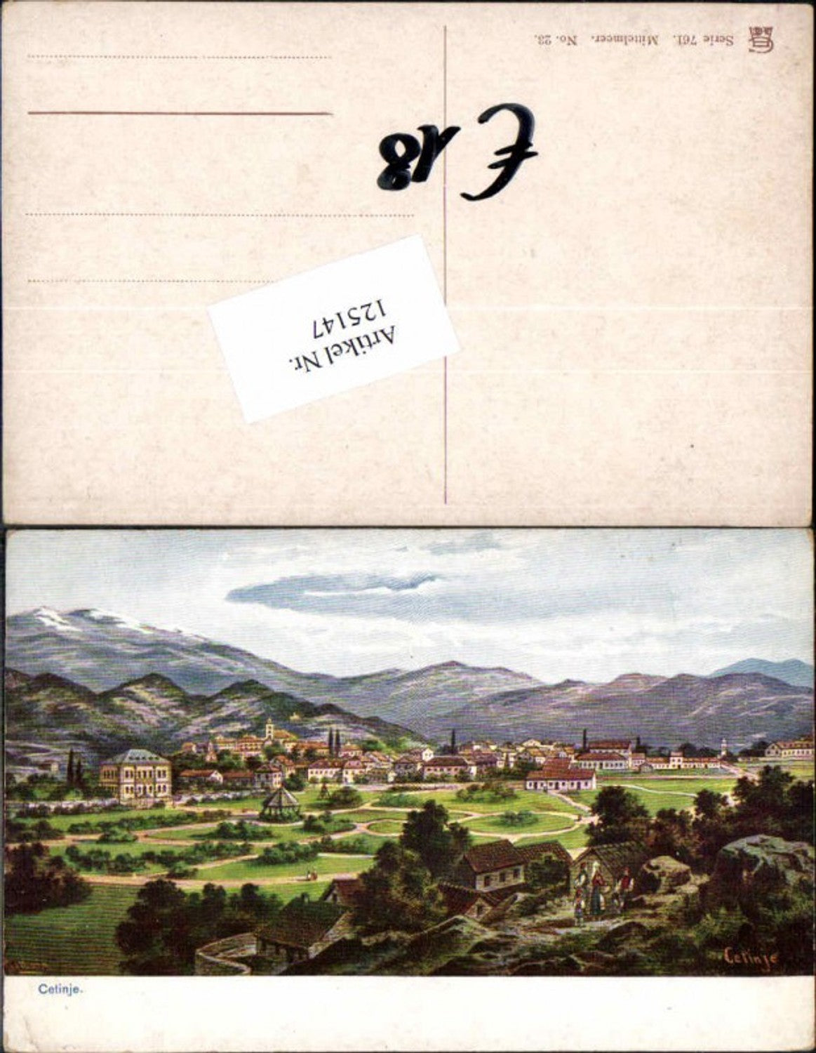 125147,Cetinje Tolle Karte m. Umgebung