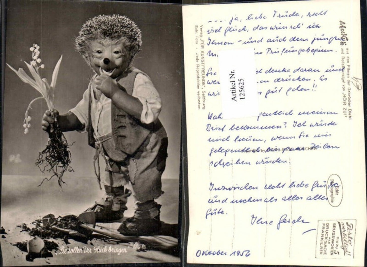 125625,Mecki Igel Sie sollen dir Glück bringen