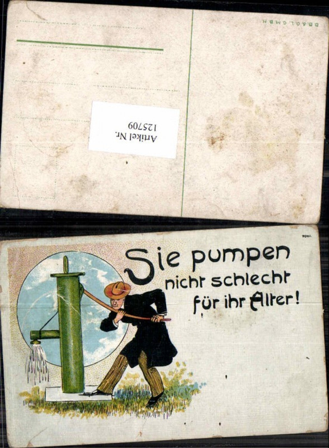 125709,Juxkarte Humor ScherzAK Wasserbrunnen Brunnen