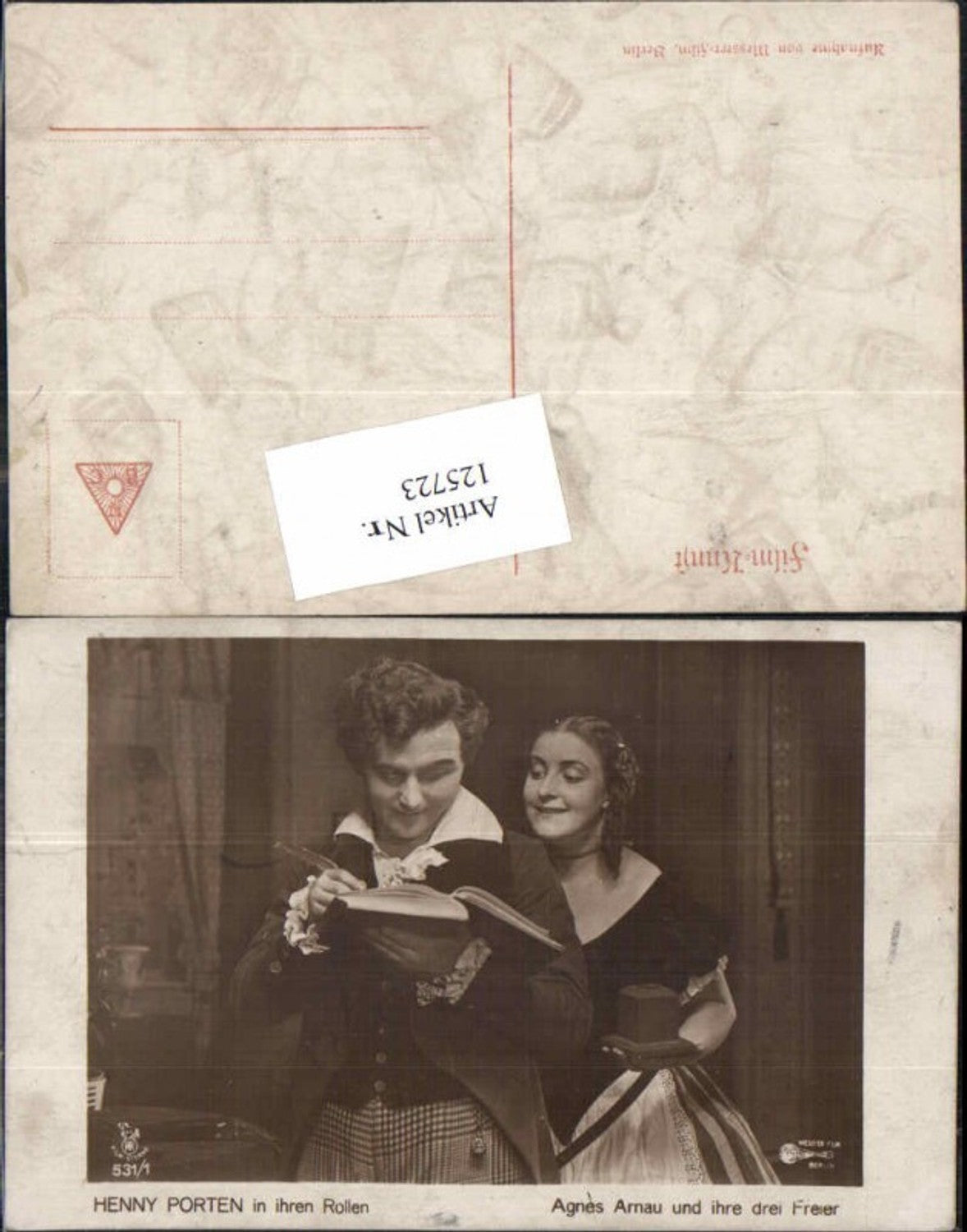125723,Henny Porten in Ihren Rollen Agnes Arnau & Ihre Drei Freier RPH Film Sterne 531-1