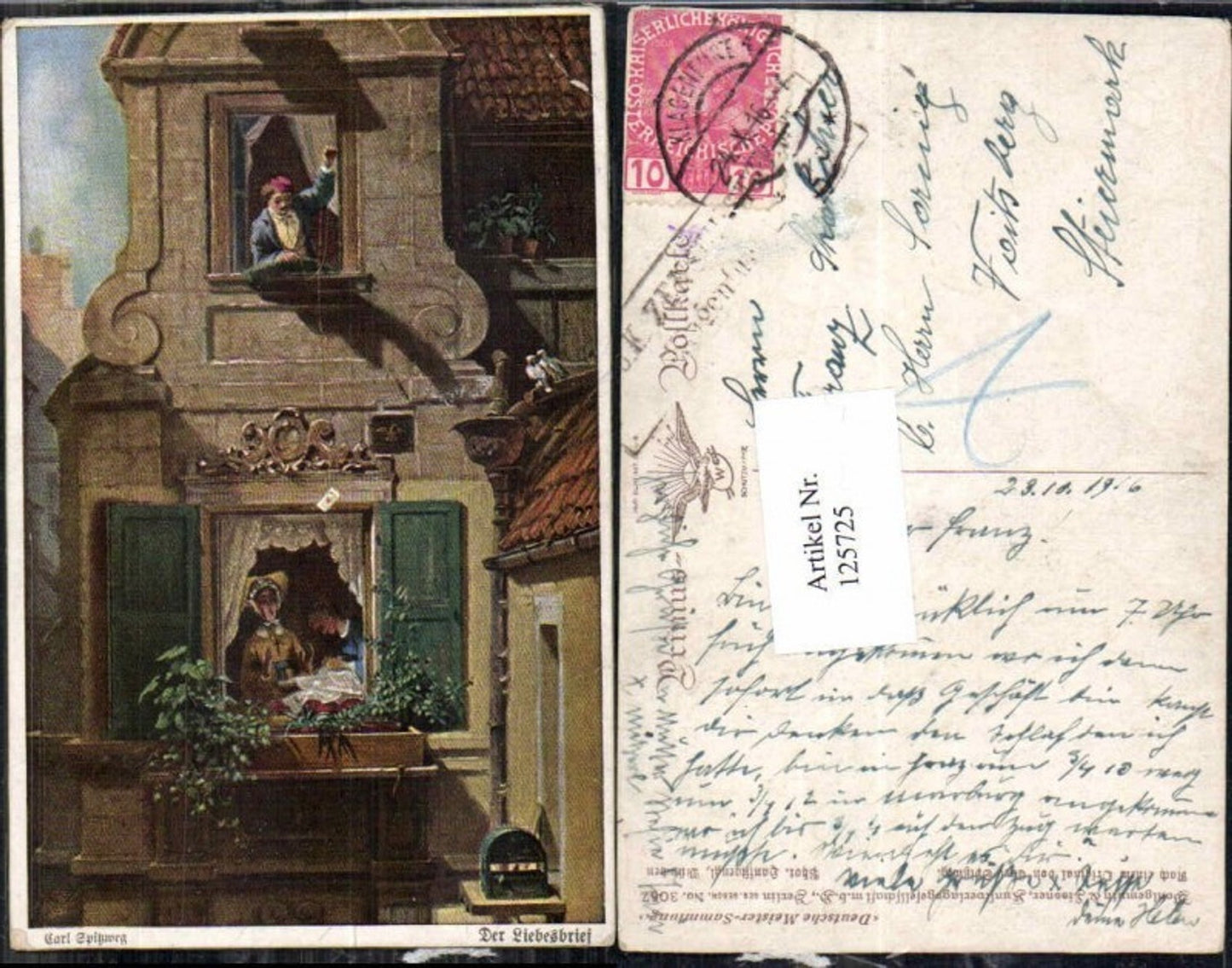 125725,Primus AK 3067 Carl Spitzweg Liebesbrief