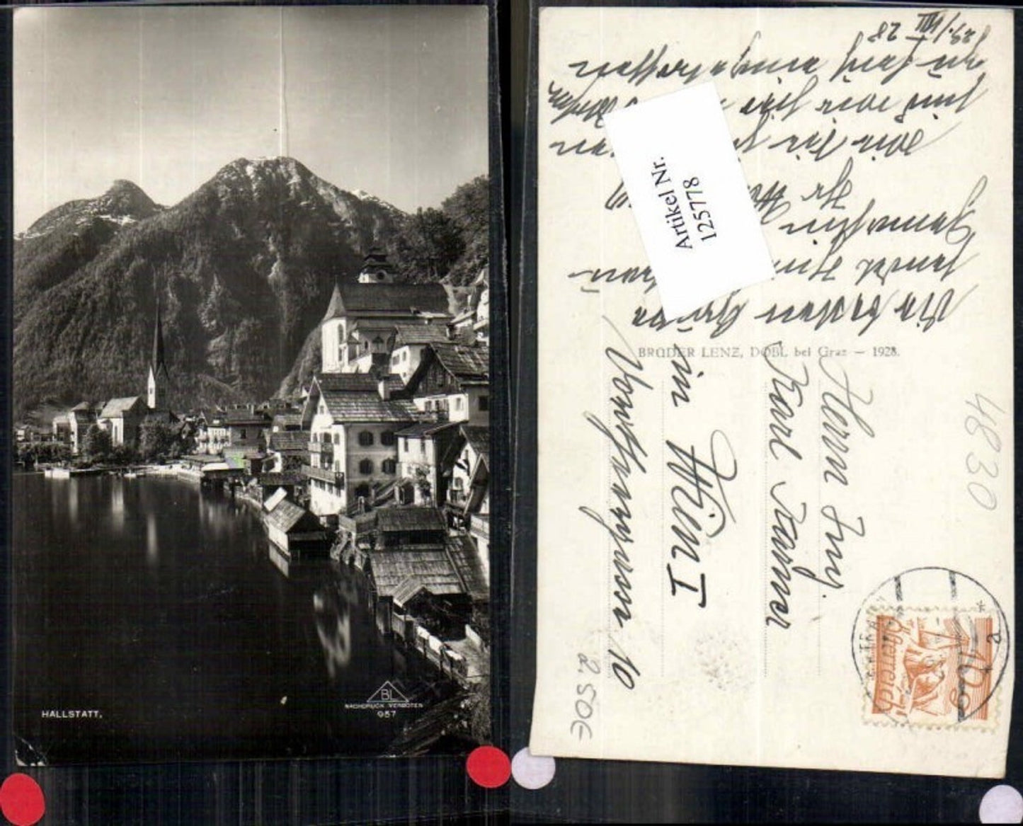 125778,Hallstatt Partie im Ort pub Lenz 957