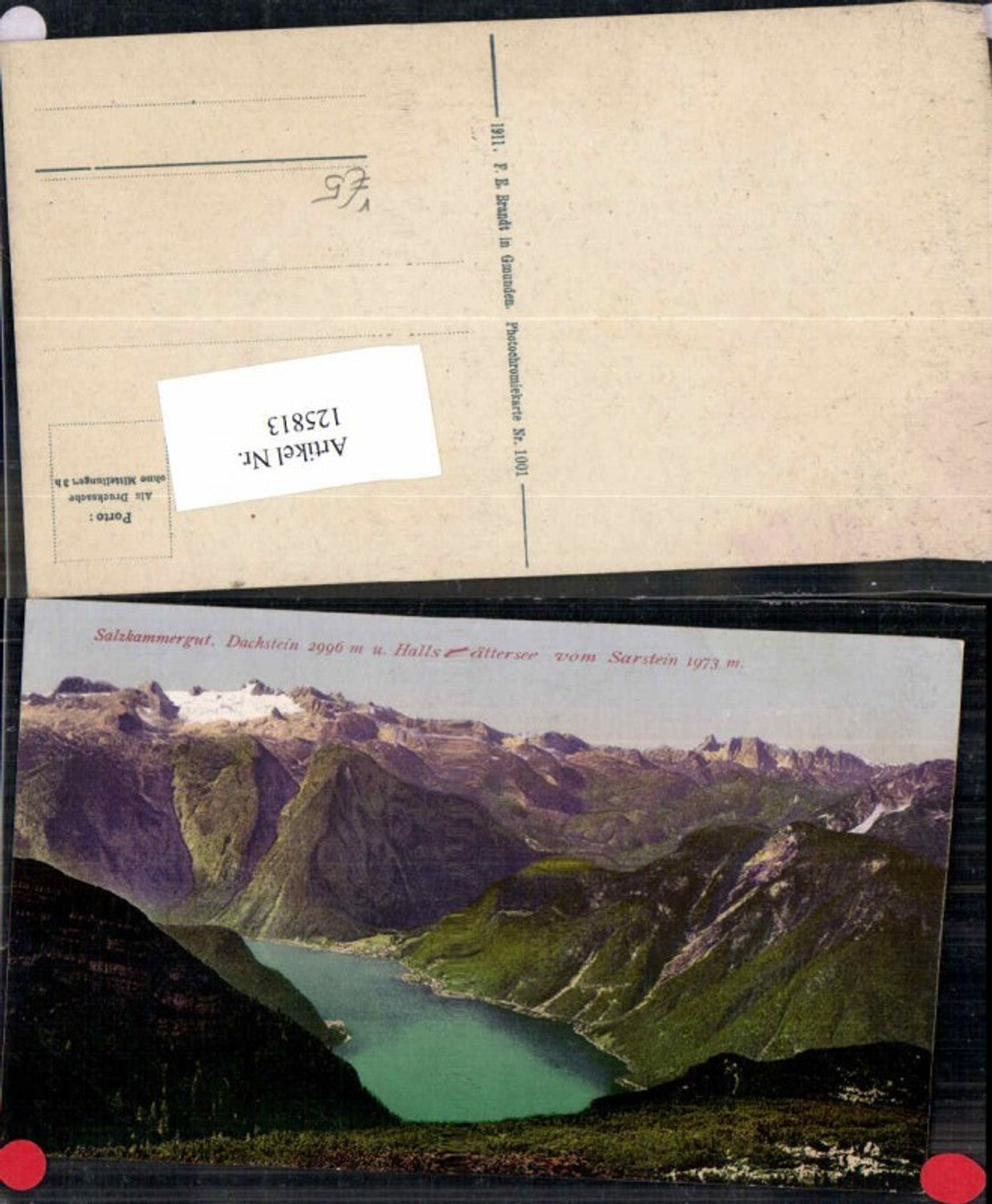 125813,Salzkammergut Dachstein m. Hallstättersee Hallstatt Sarstein Brandt 1001