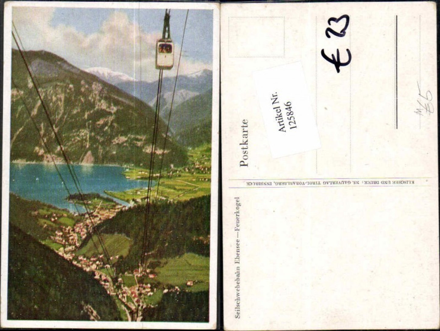 125846,Seilbahn Ebensee Feuerkogel Bergbahn