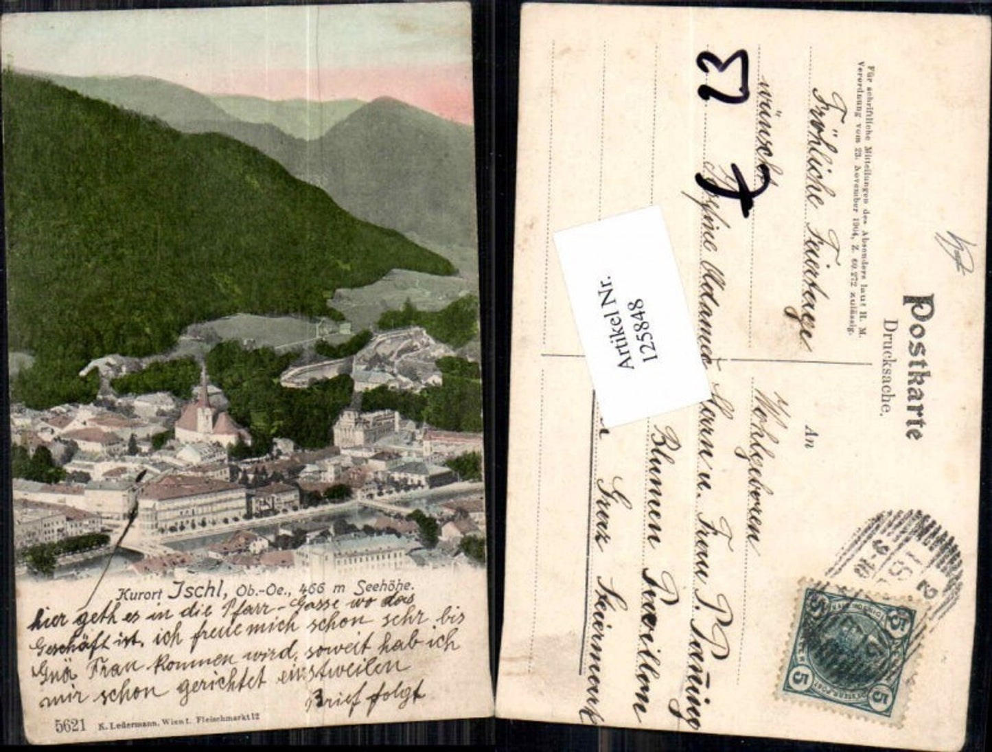 125848,Ischl Tolle alte Ansicht 1902