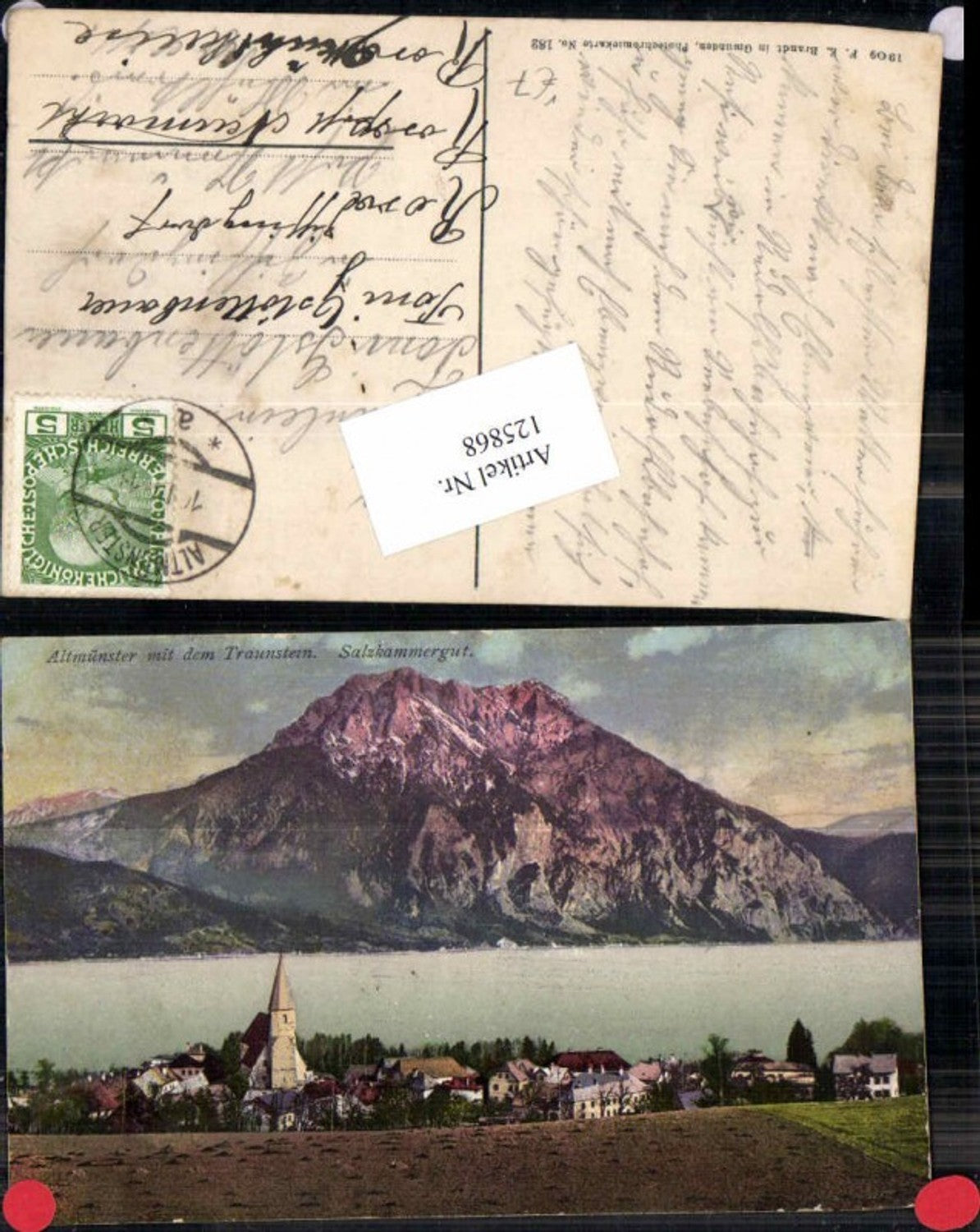 125868,Altmünster m.d. Traunstein Salzkammergut Tolle AK Brandt 182