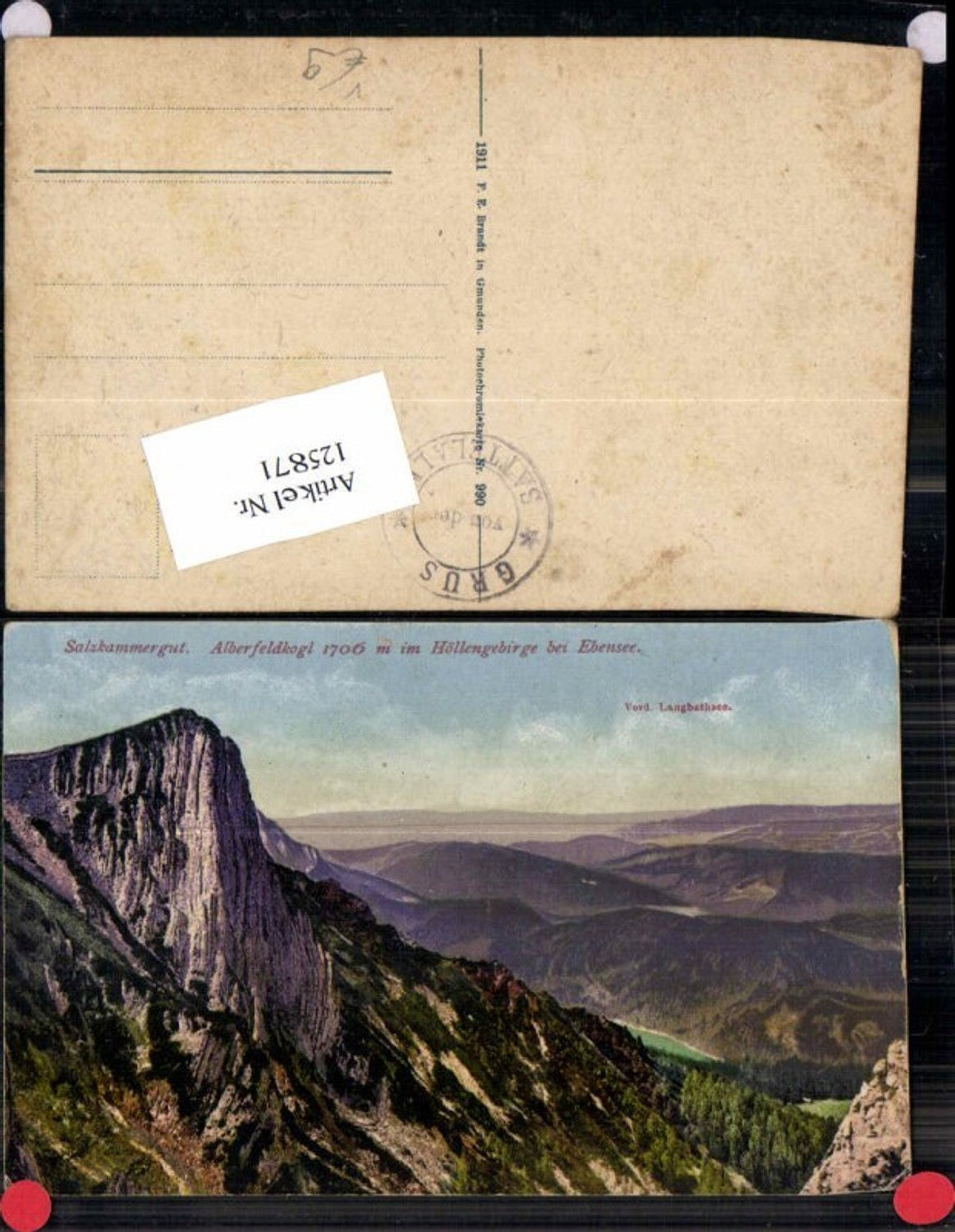125871,Salzkammergut Alberfeldkogl bei Ebensee Höllengebirge Brandt 990
