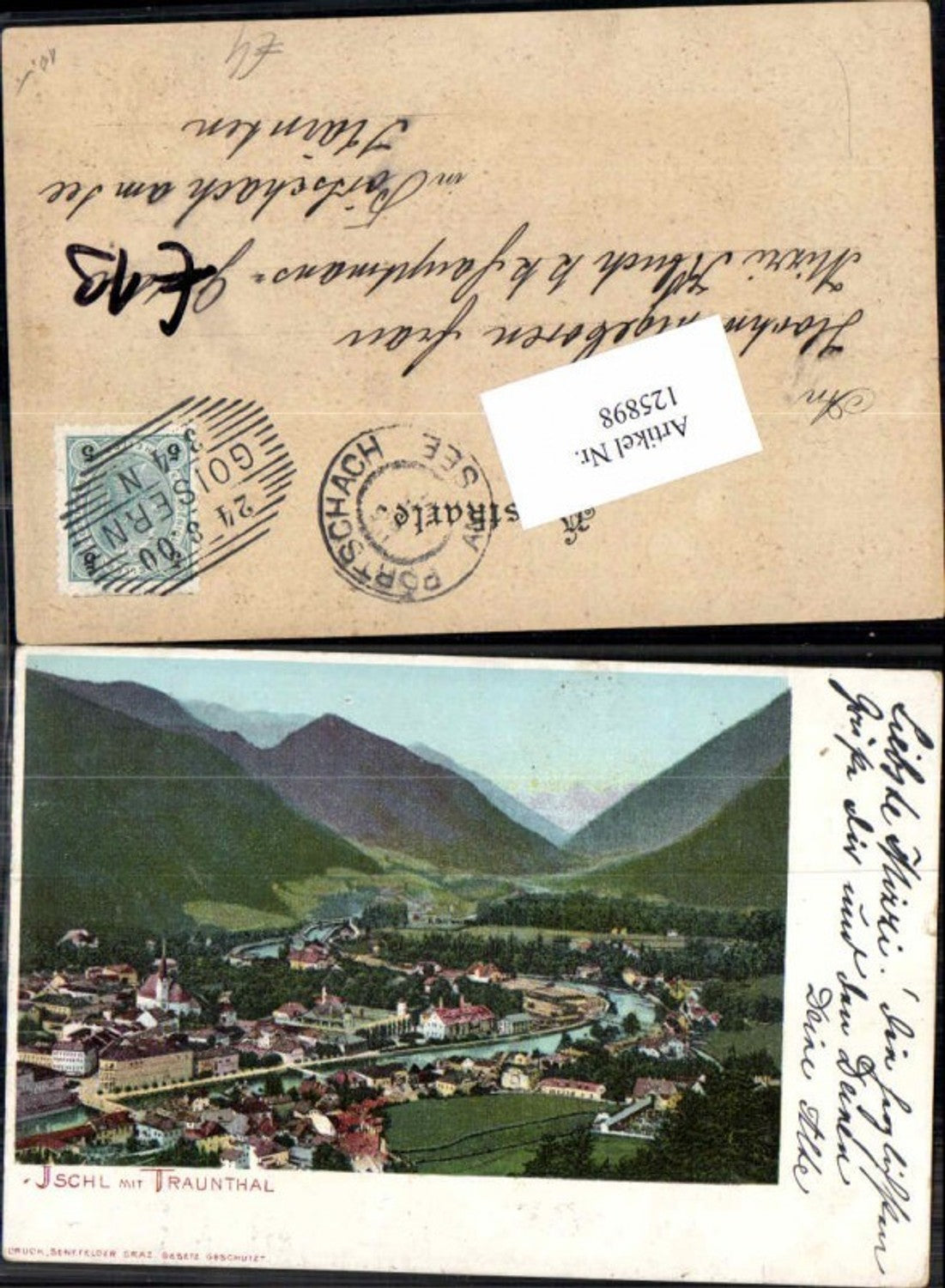 125898,Litho Ischl m. Traunthal 1900