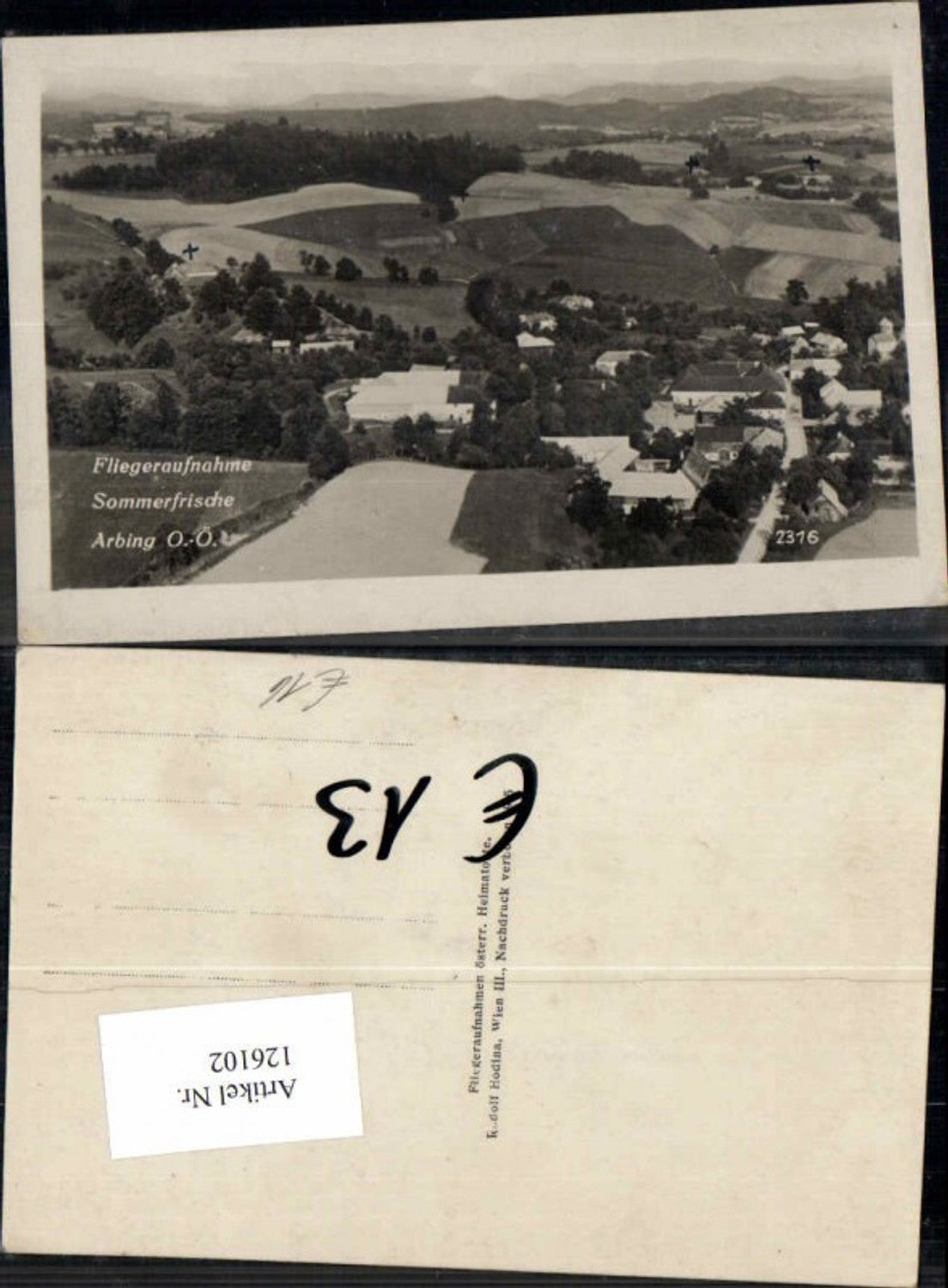 126102,Fliegeraufnahme Arbing bei Perg 1930