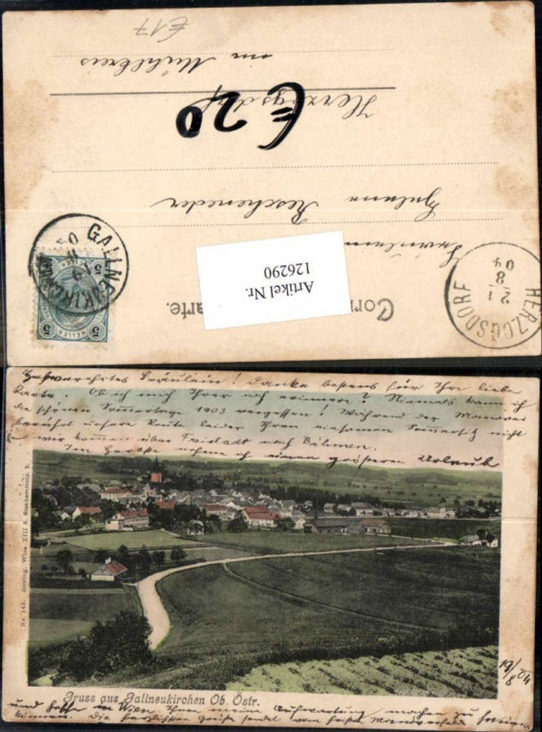 126290,Gruss aus Gallneukirchen Seltene Karte 1900