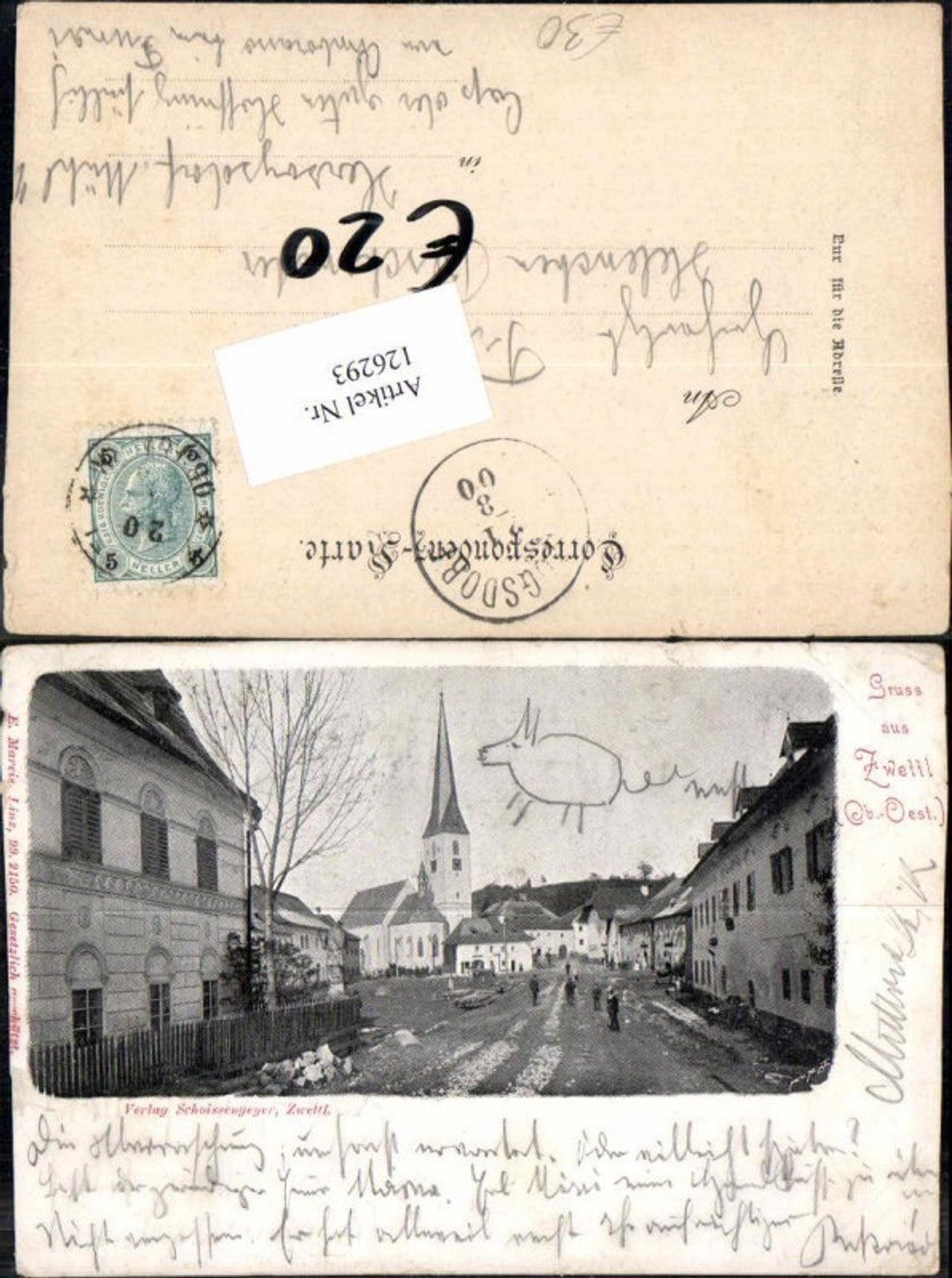 126293,Gruss aus Zwettl a.d. Rodl in Oberösterreich 1900