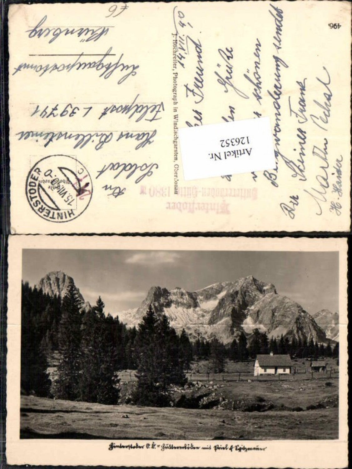 126352,Hinterstoder m. Polsterlucke Spitzmauer Feldpost