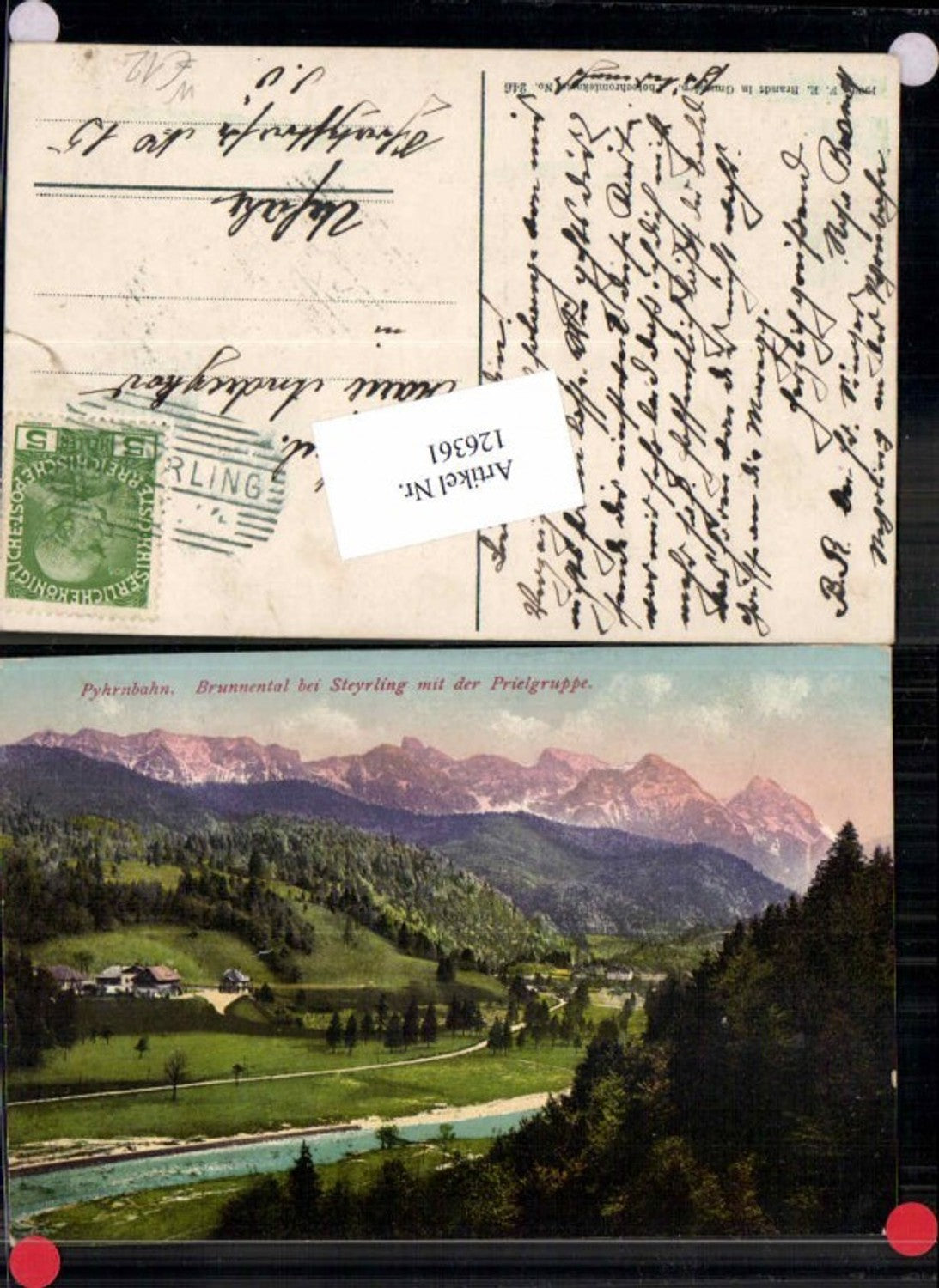 126361,Pyhrnbahn Brunnental bei Steyrling m. Priel Prielgruppe Brandt 246