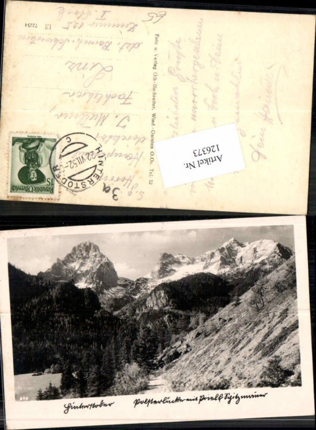 126373,Hinterstoder Polsterlucke m. Spitzmauer pub Foto Oth Hochreiter Nr 548