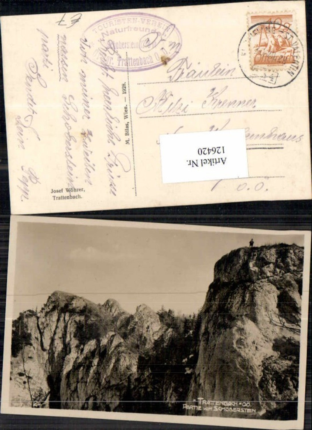 126420,Trattenbach Partie vom Schoberstein Bahnpost Ternberg