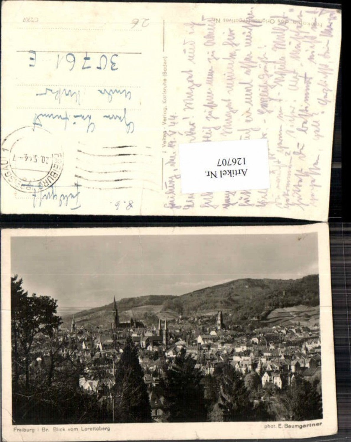 126707,Freiburg im Breisgau vom Lorettoberg
