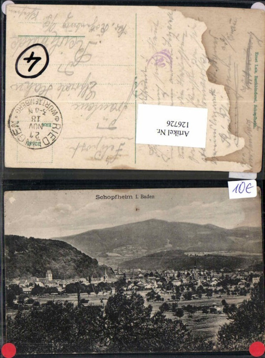 126726,Schopfheim in Baden 1918