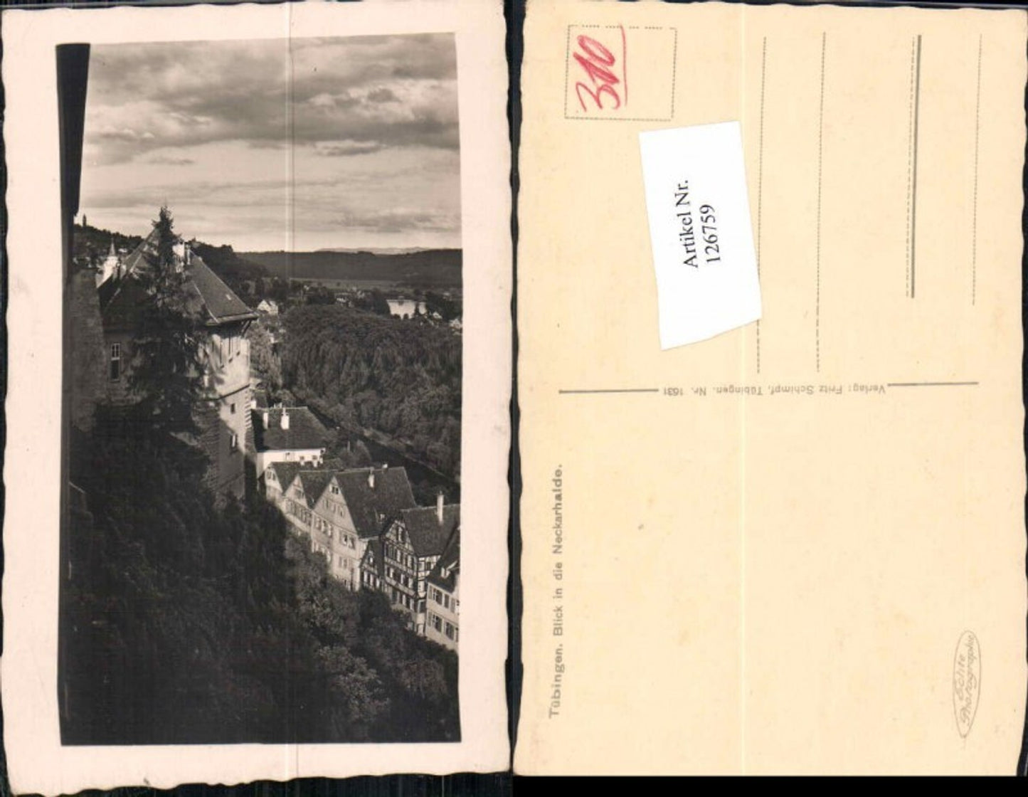 126759,Tübingen Blick in die Neckarhalde