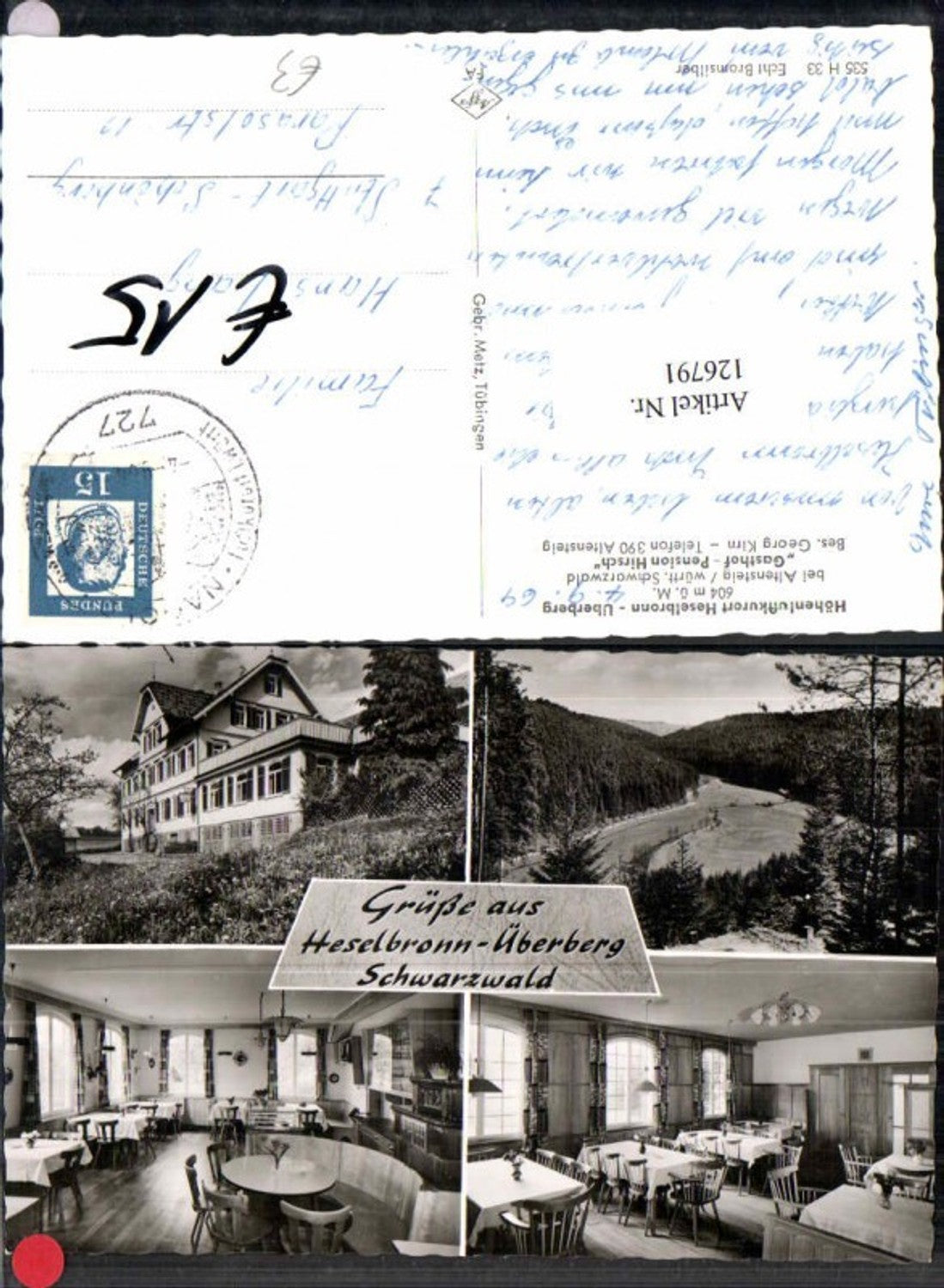 126791,Grüsse aus Heselbronn Überberg Gasthaus Pension Hirsch