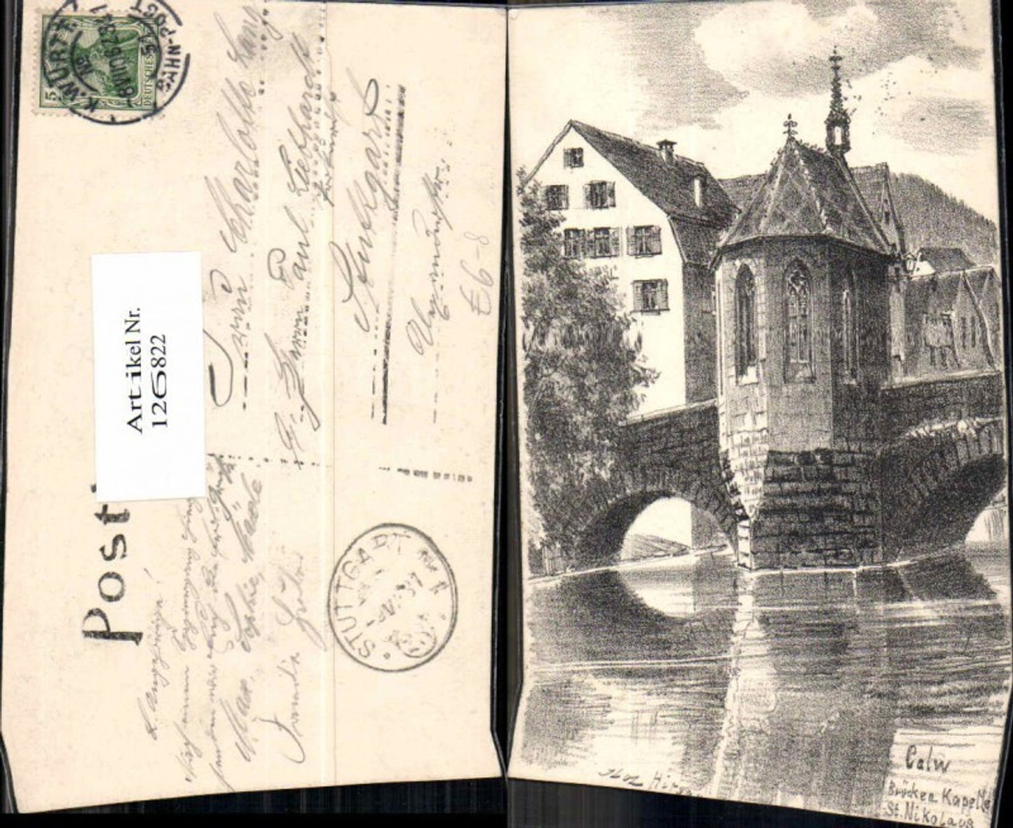 126822,Calw Brücken Kapelle St Nikolaus Hirsau