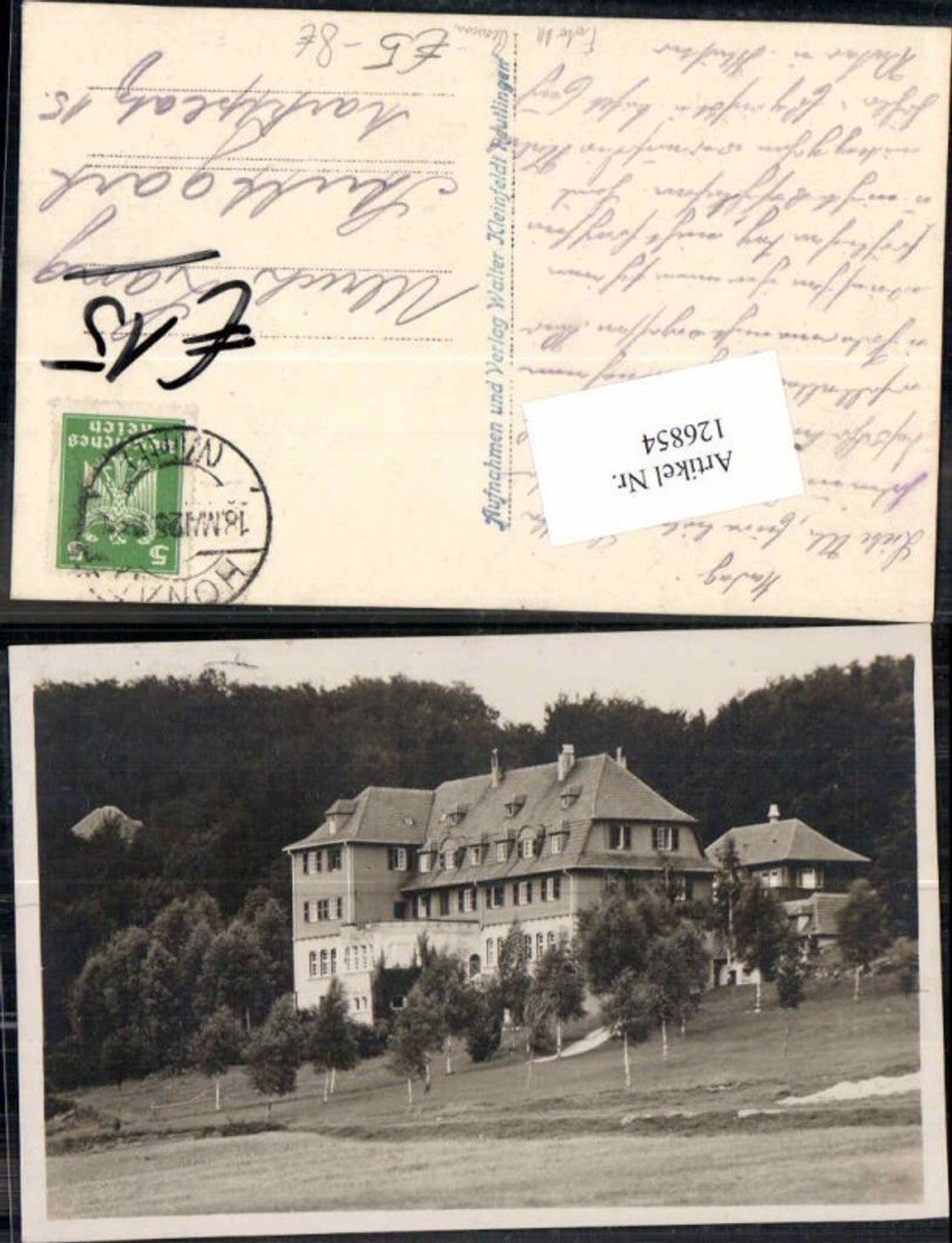 126854,FotoAK Honau Reutlingen Umgebung Partie Pension 1925