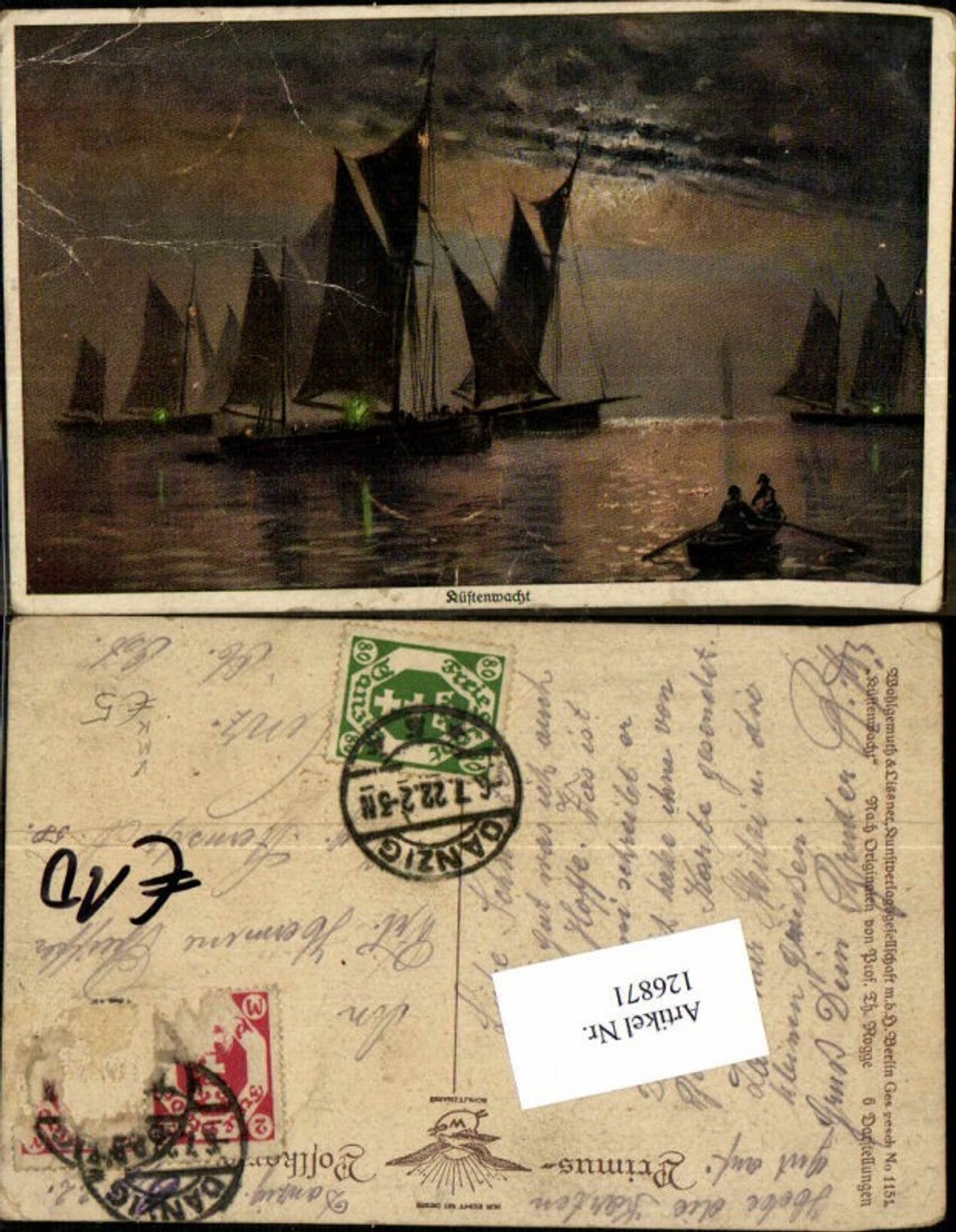 126871,Primus AK 1151 Küstenwacht Segelboote Prof. Th. Rogge sign