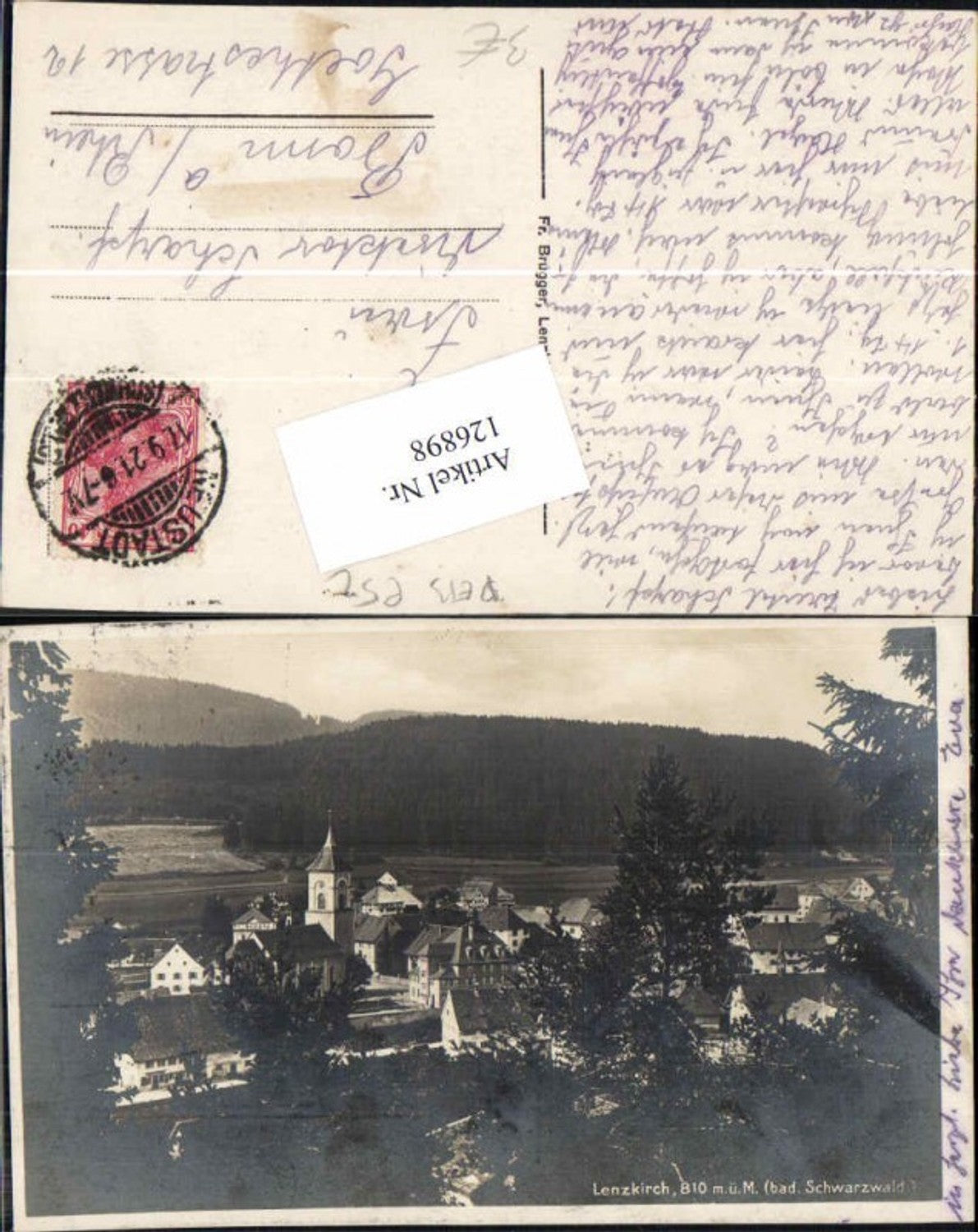 126898,Lenzkirch im Schwarzwald 1921