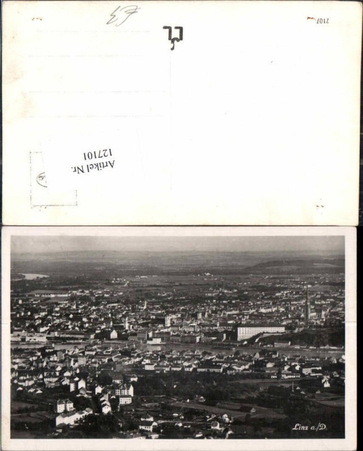 127101,Linz a.d. Donau Fliegeraufnahme