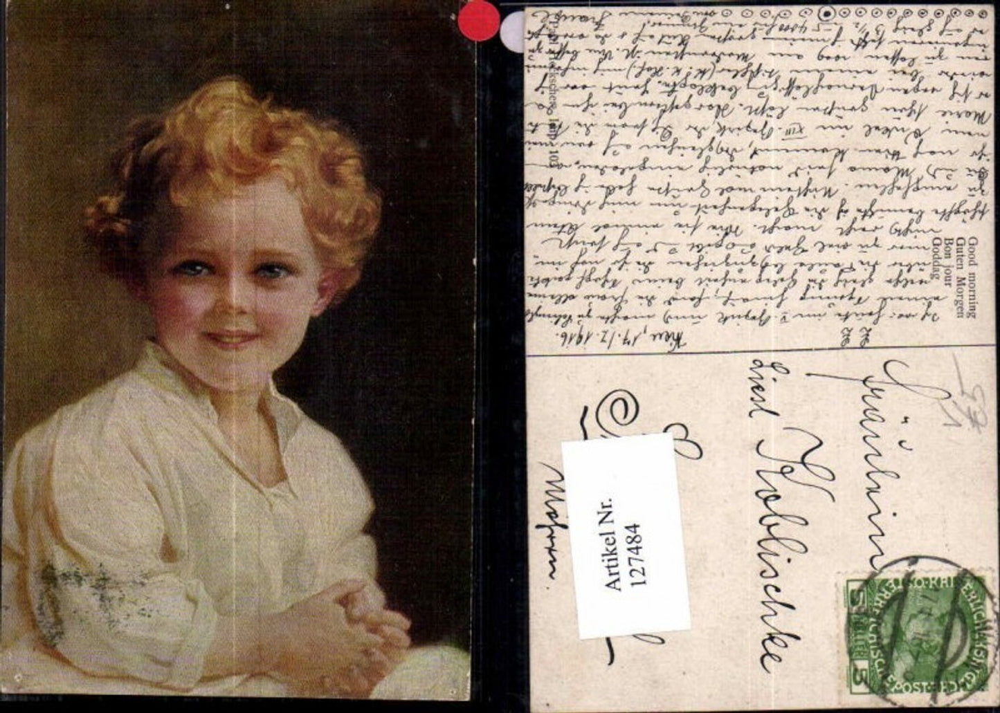 127484,Paul Heckscher 103 Guten Morgen portrait Kind