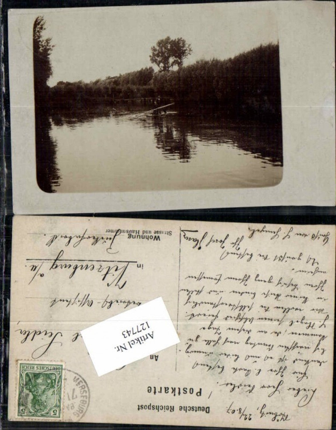 127743,FotoAK Meersburg am Bodensee Umgebung Töbnitz ? 1907